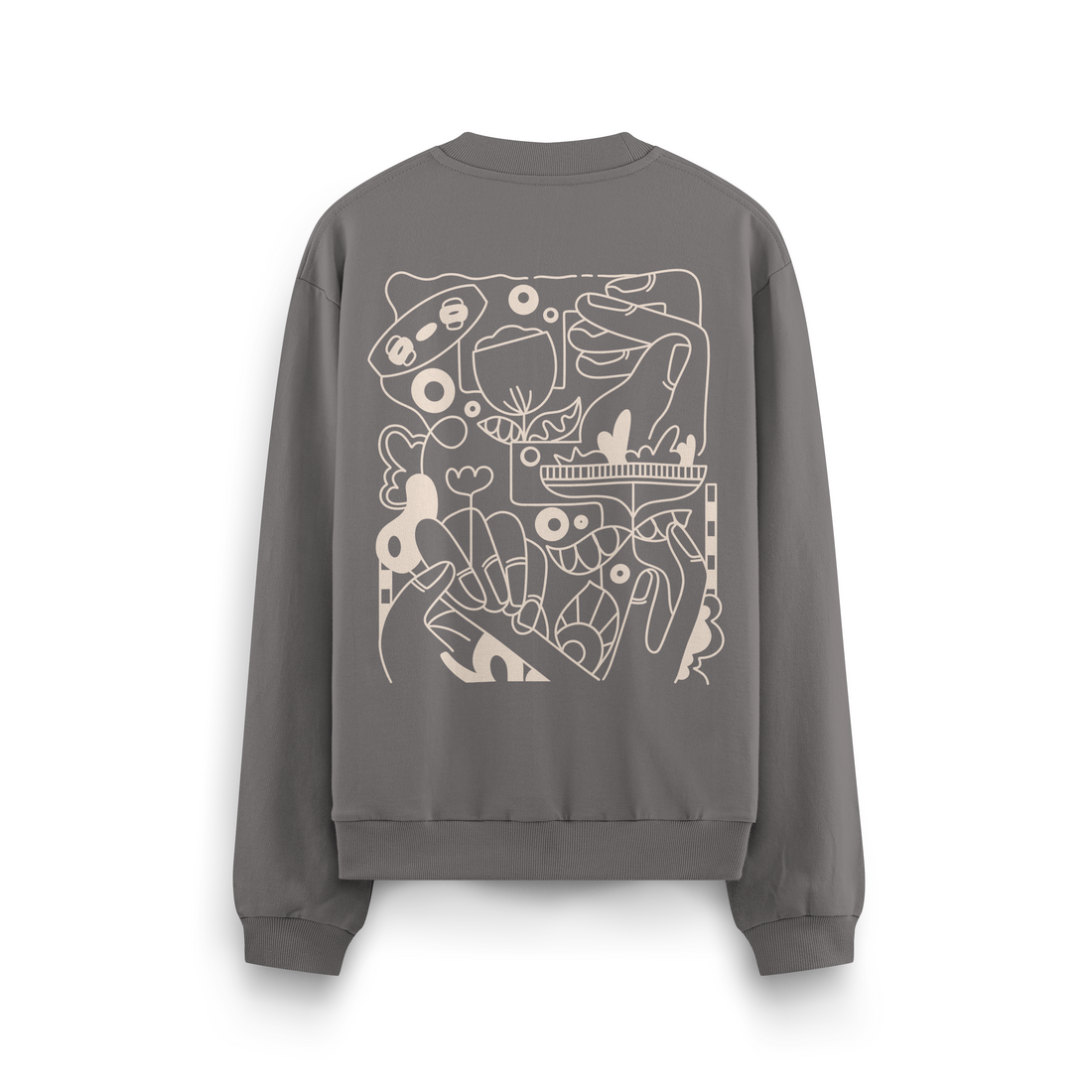 Kite Line Art Crewneck Oversized