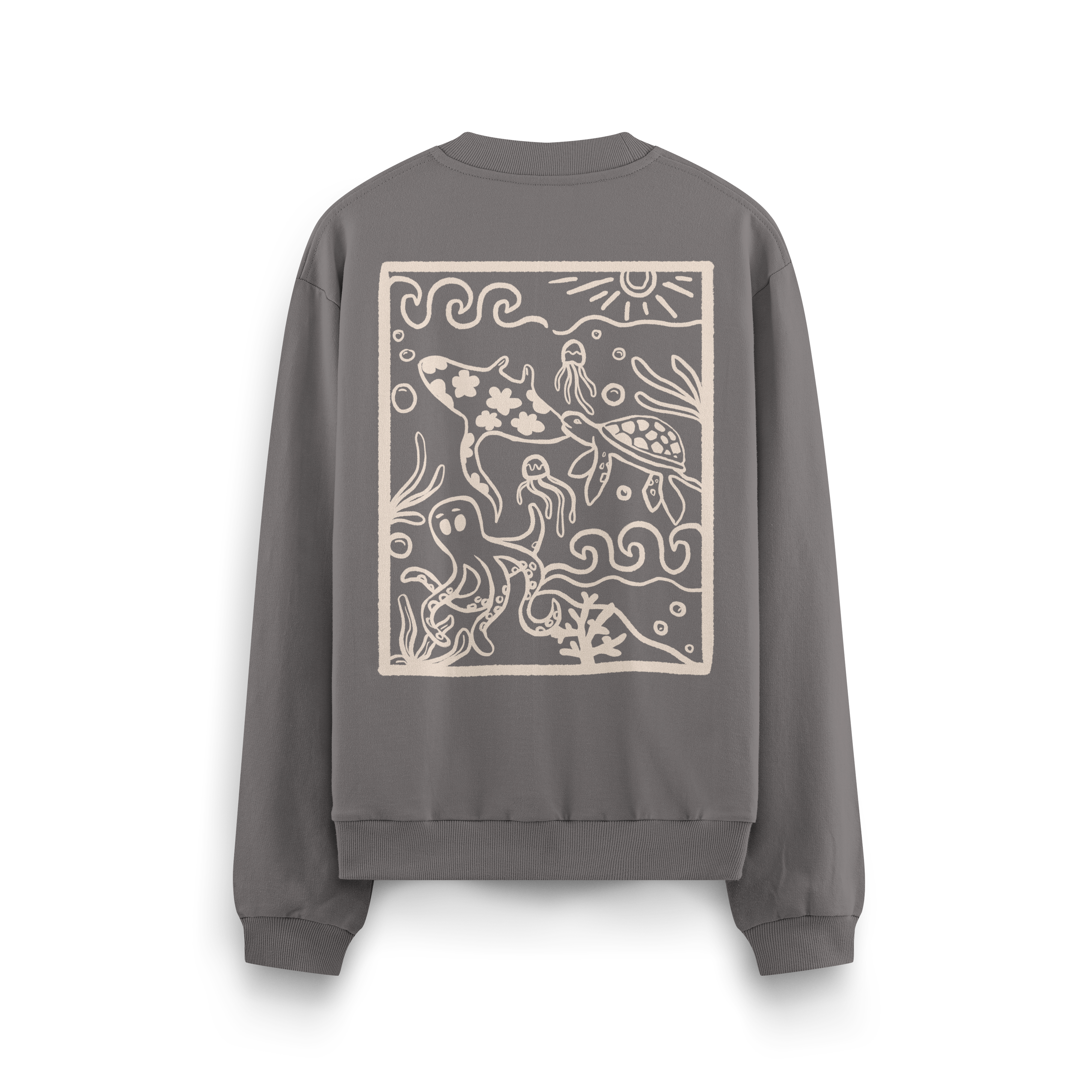 Ocean Creatures Crewneck Oversized