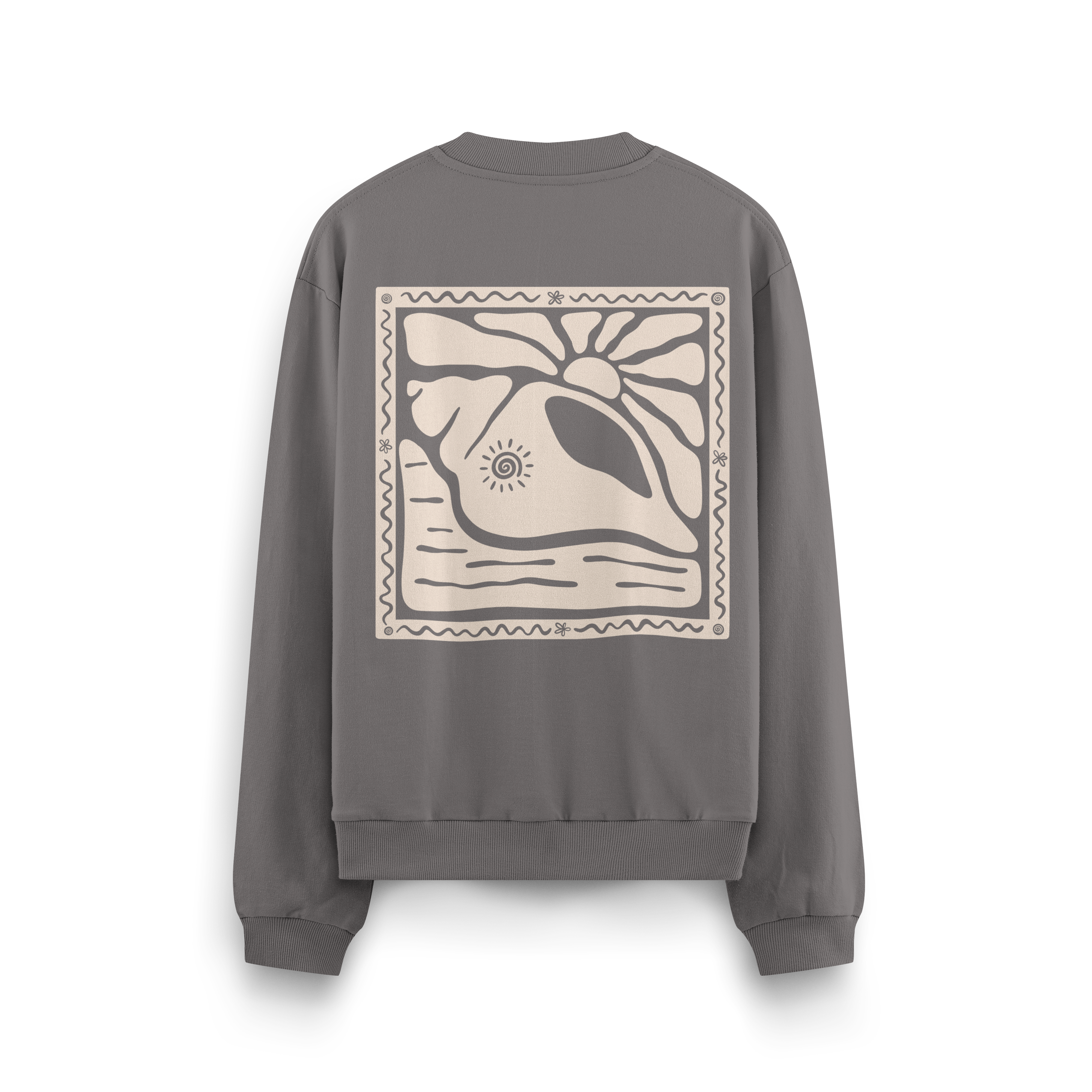 Sunny Seashell Crewneck Oversized
