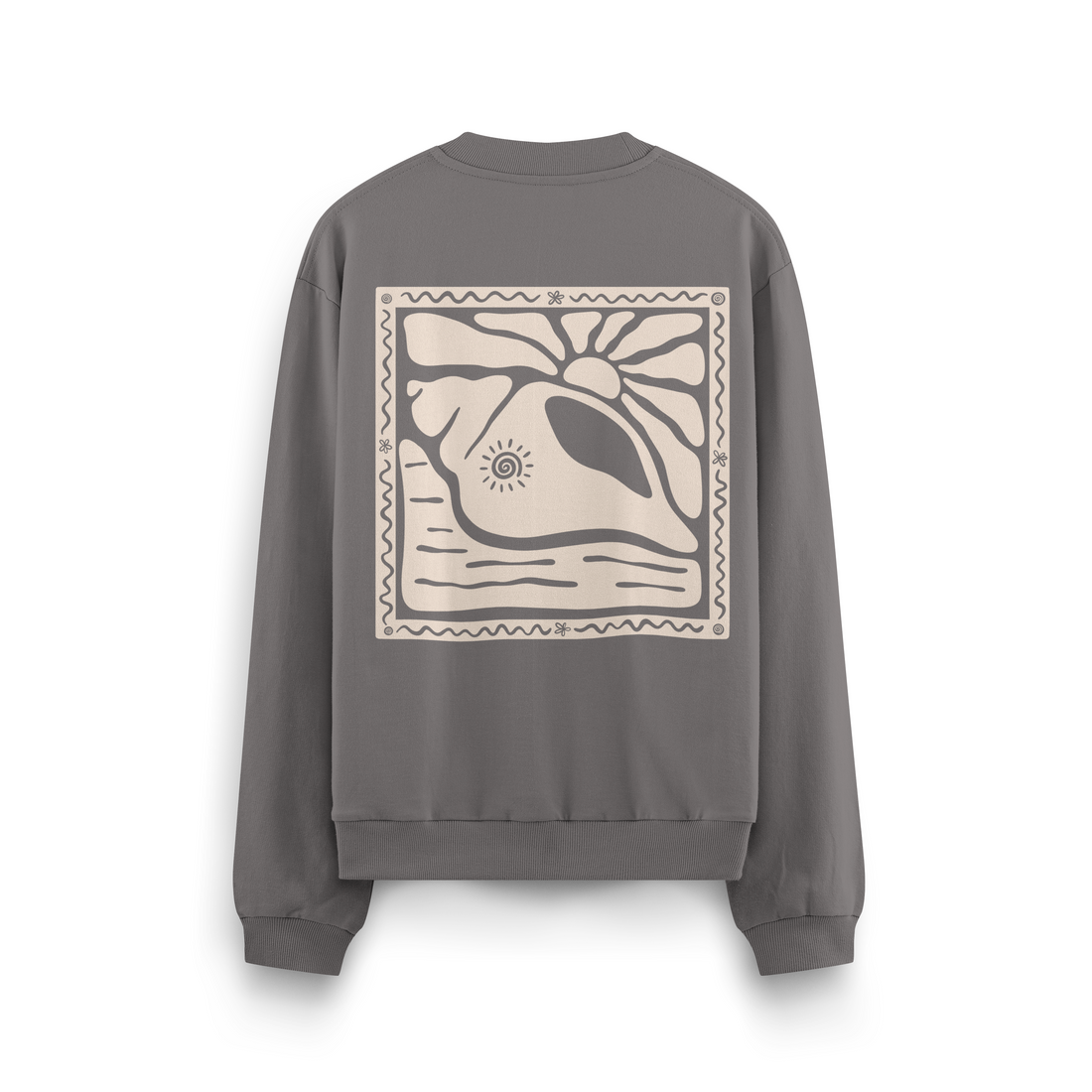 Sunny Seashell Crewneck Oversized