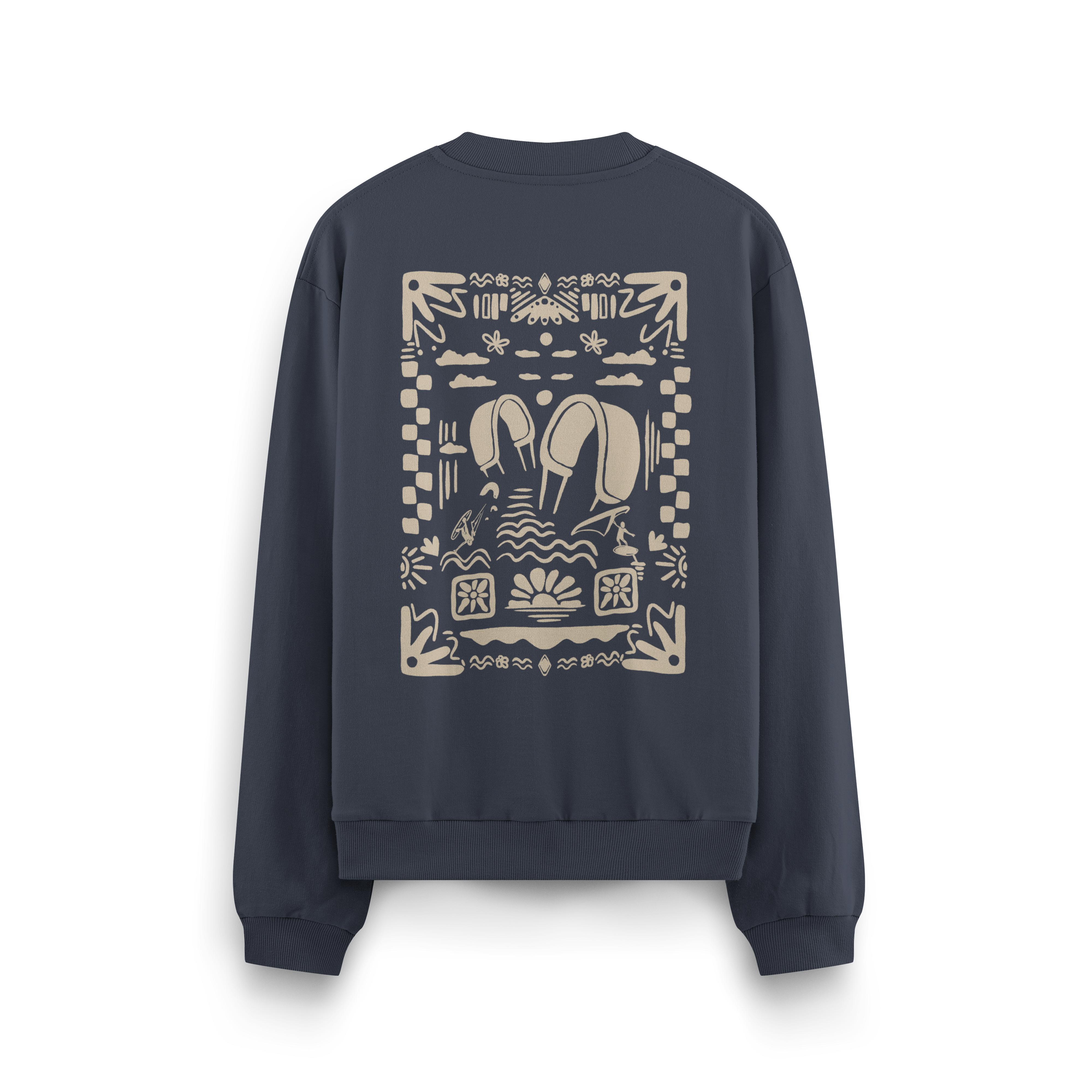 Boho Beach Crewneck Oversized