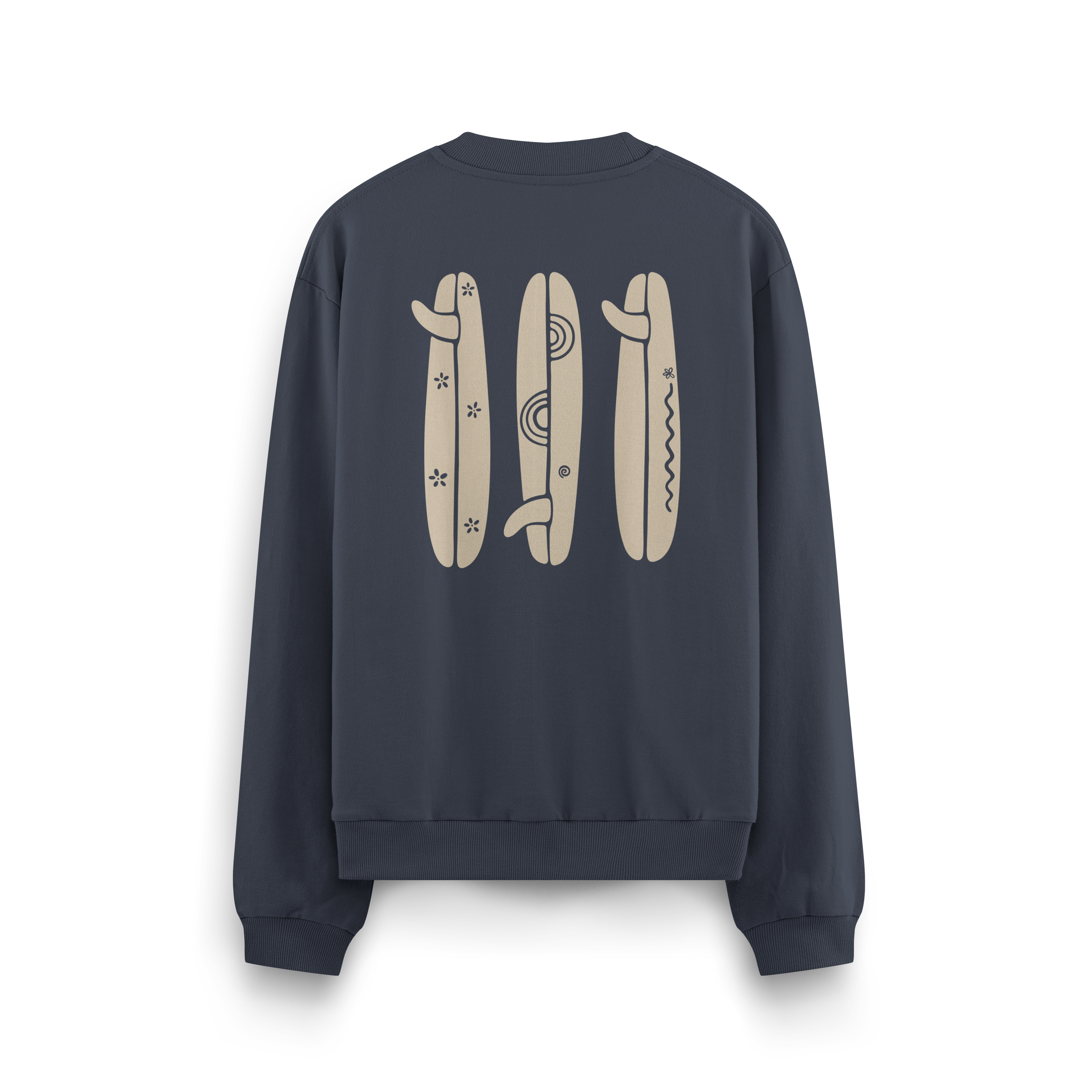 Boho Surfboard Crewneck Oversized