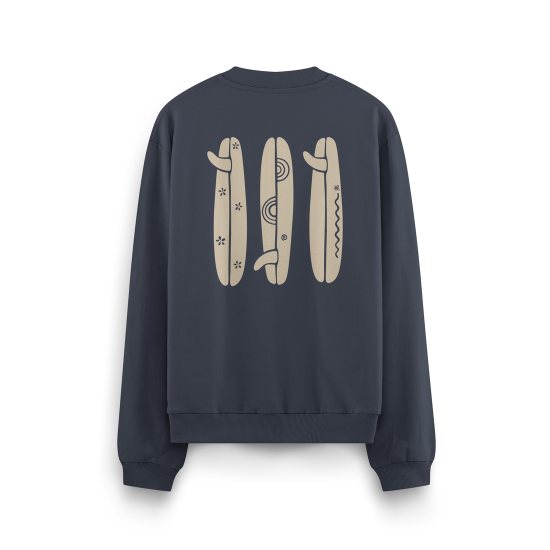 Boho Surfboard Crewneck Oversized
