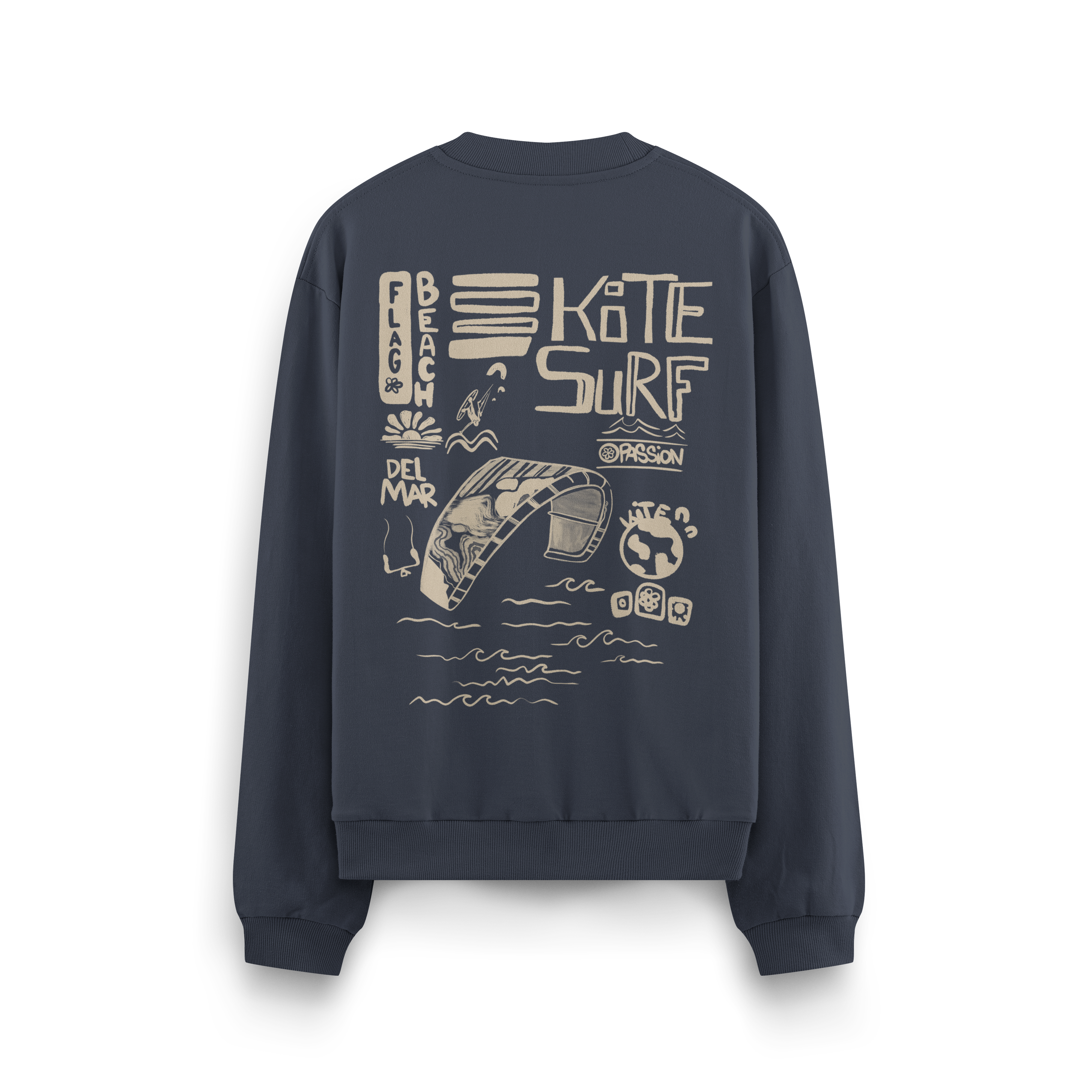 Flag Beach Crewneck Oversized