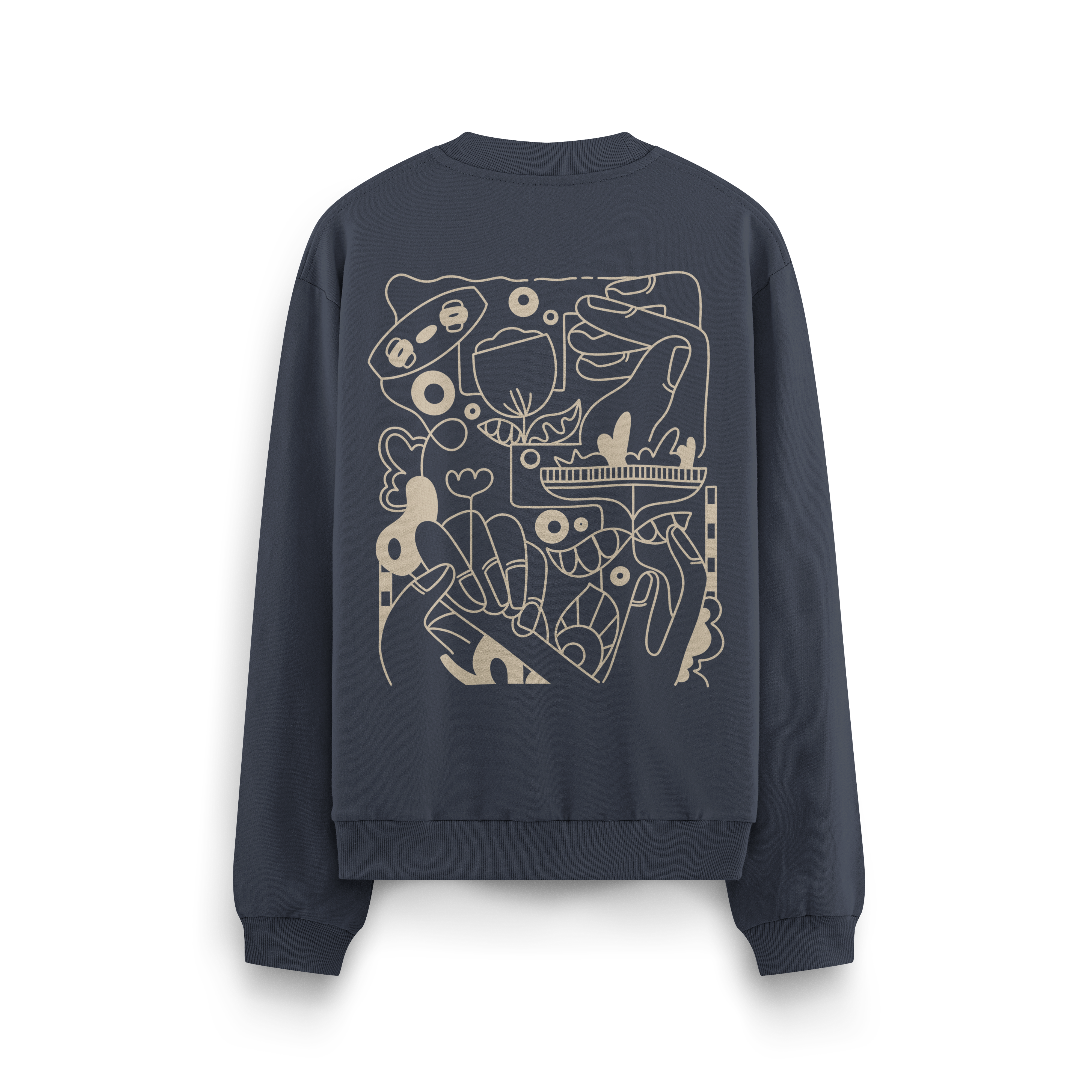 Kite Line Art Crewneck Oversized
