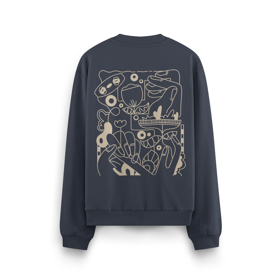 Kite Line Art Crewneck Oversized