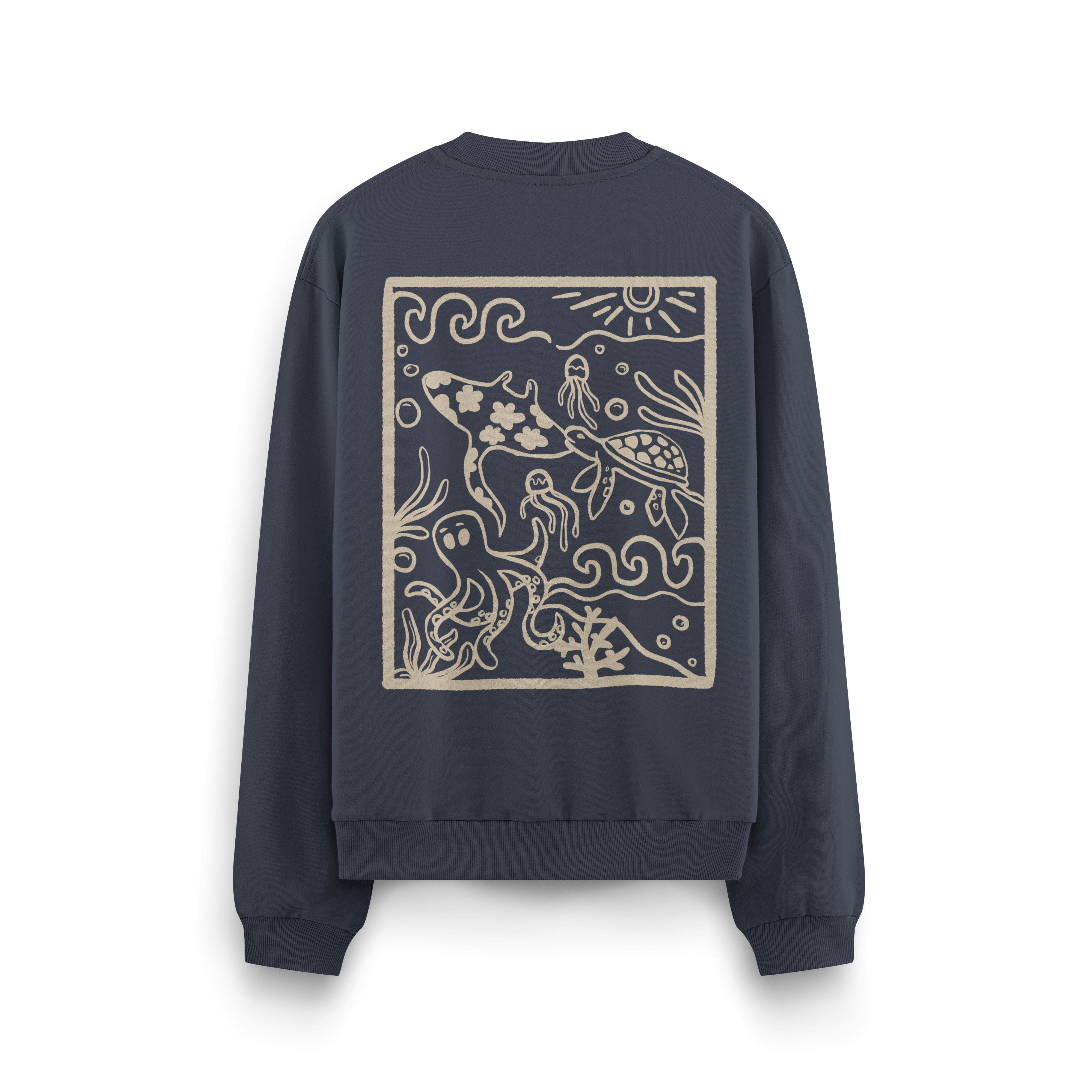 Ocean Creatures Crewneck Oversized
