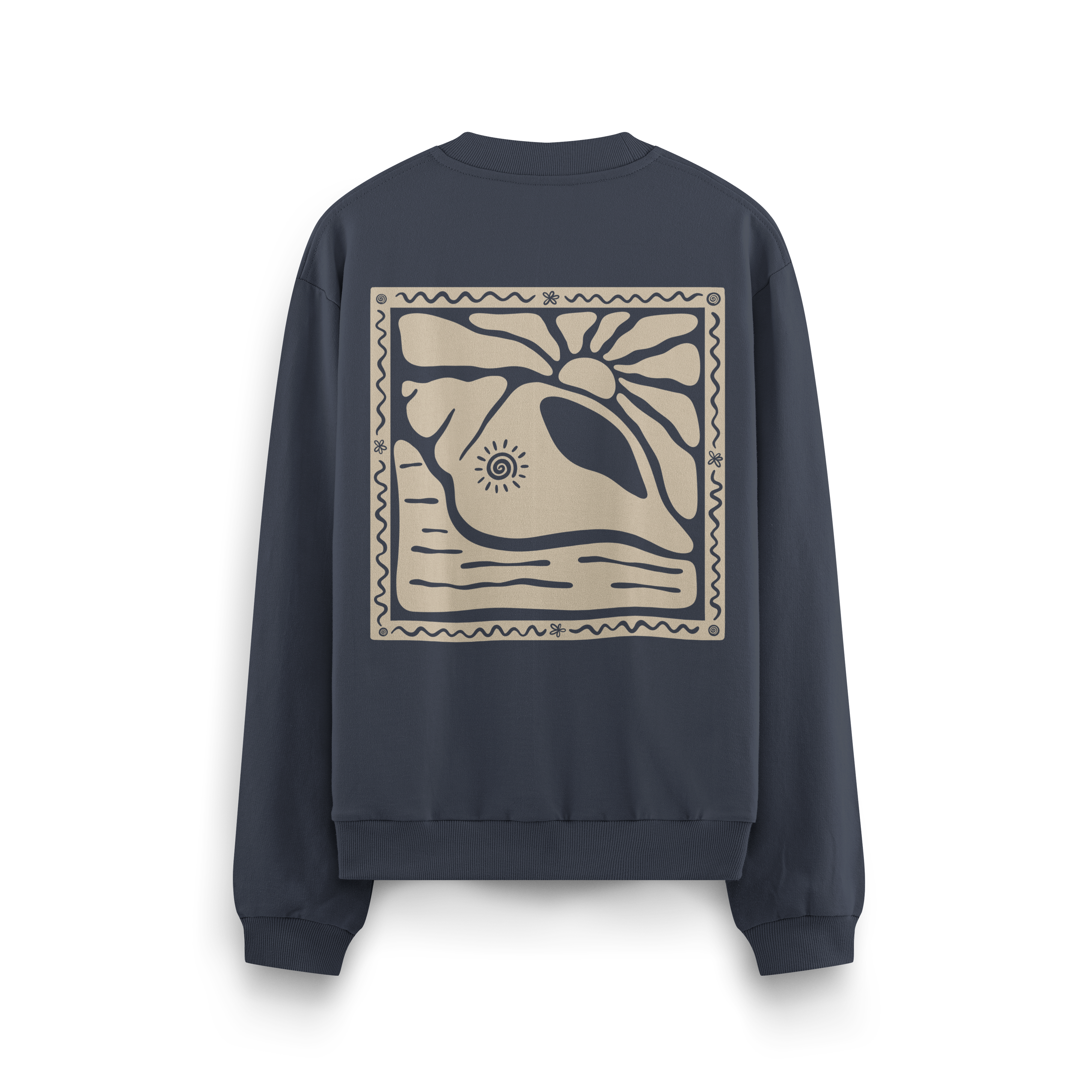 Sunny Seashell Crewneck Oversized