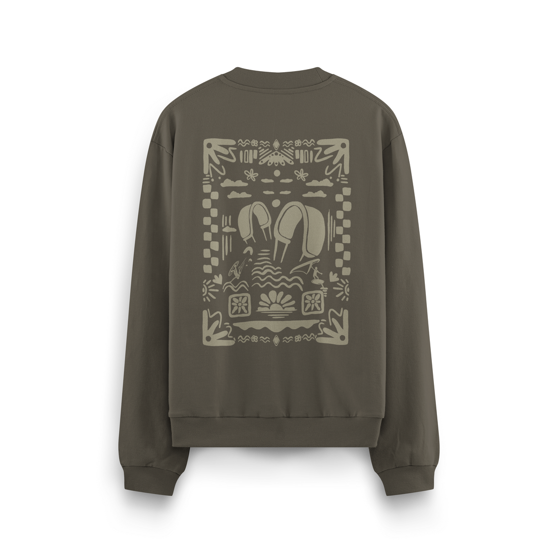 Boho Beach Crewneck Oversized