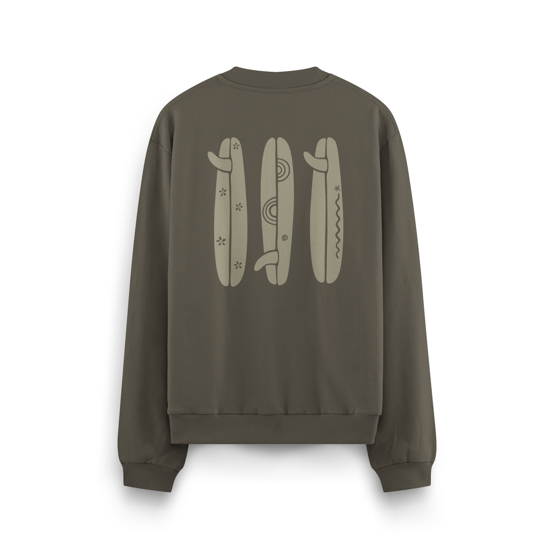 Boho Surfboard Crewneck Oversized