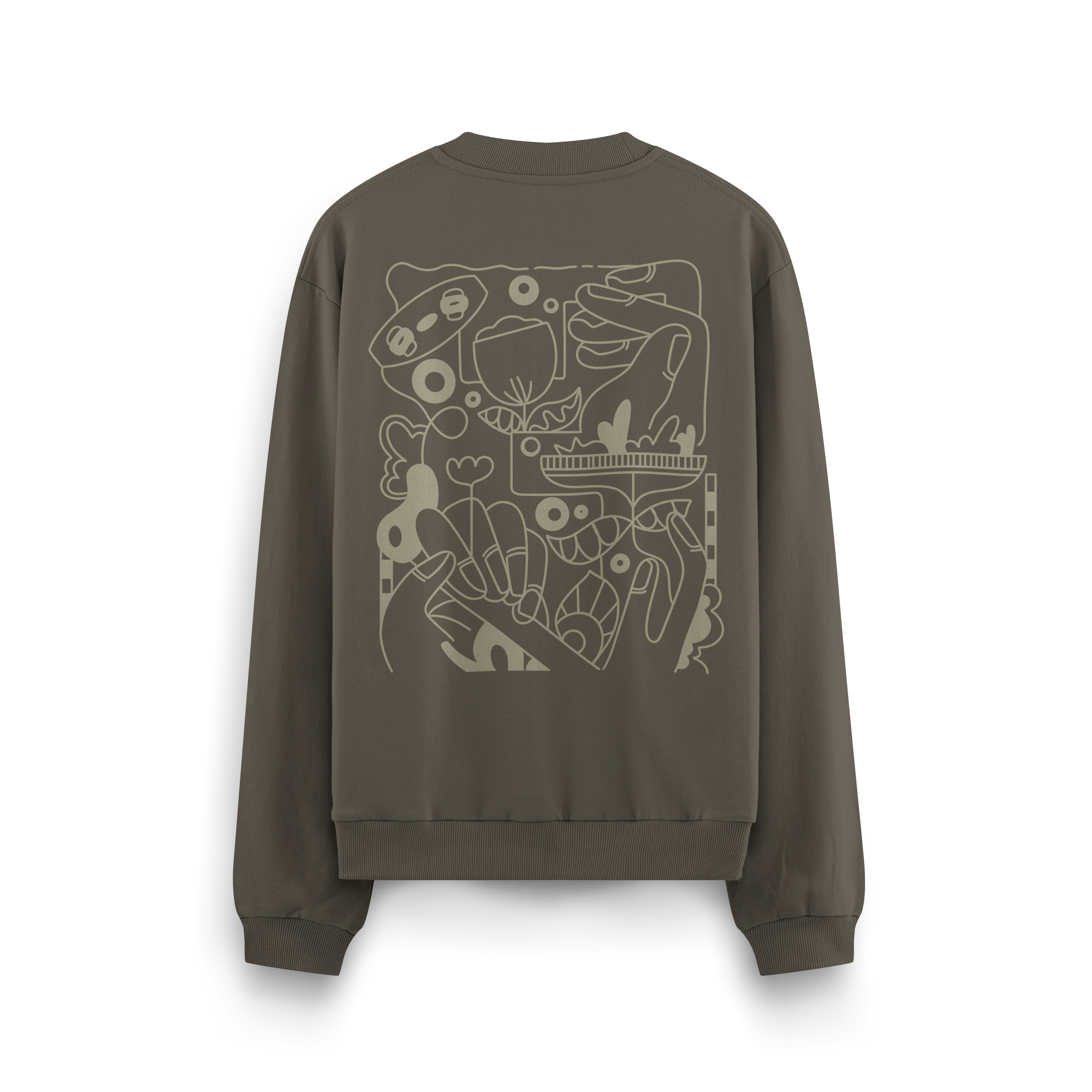 Kite Line Art Crewneck Oversized