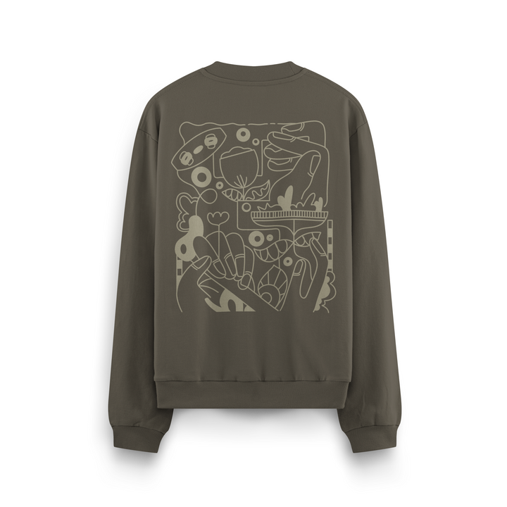 Kite Line Art Crewneck Oversized