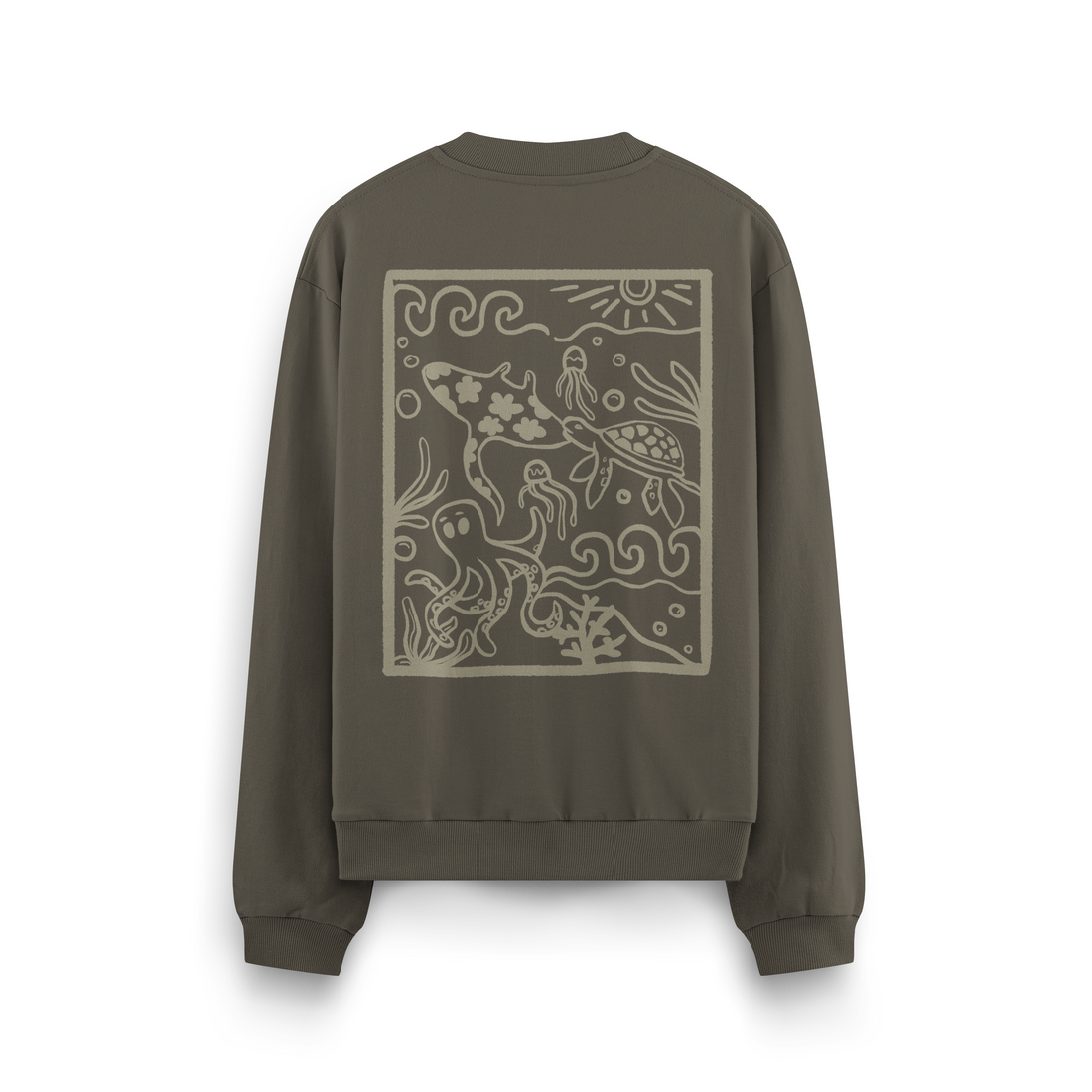 Ocean Creatures Crewneck Oversized