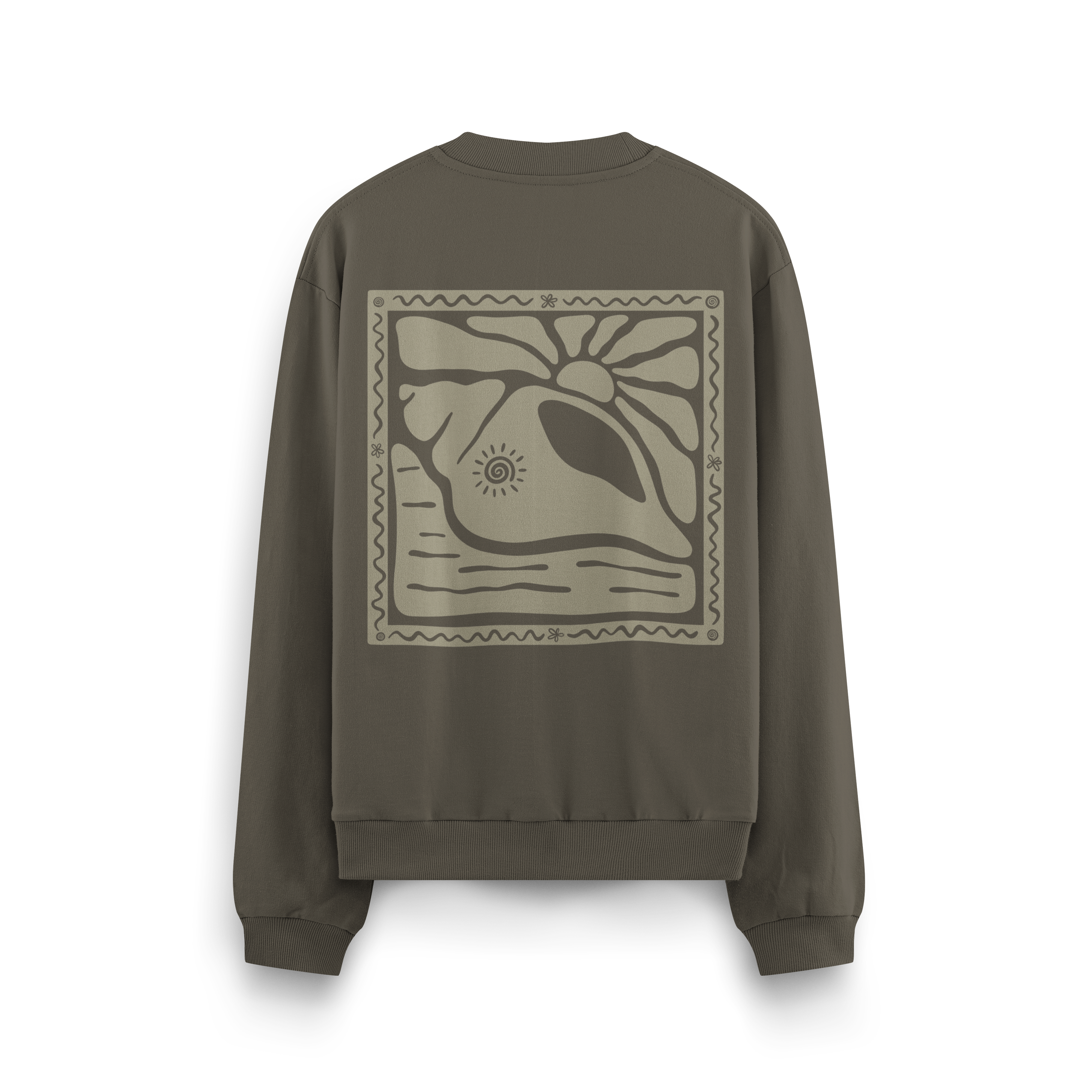 Sunny Seashell Crewneck Oversized
