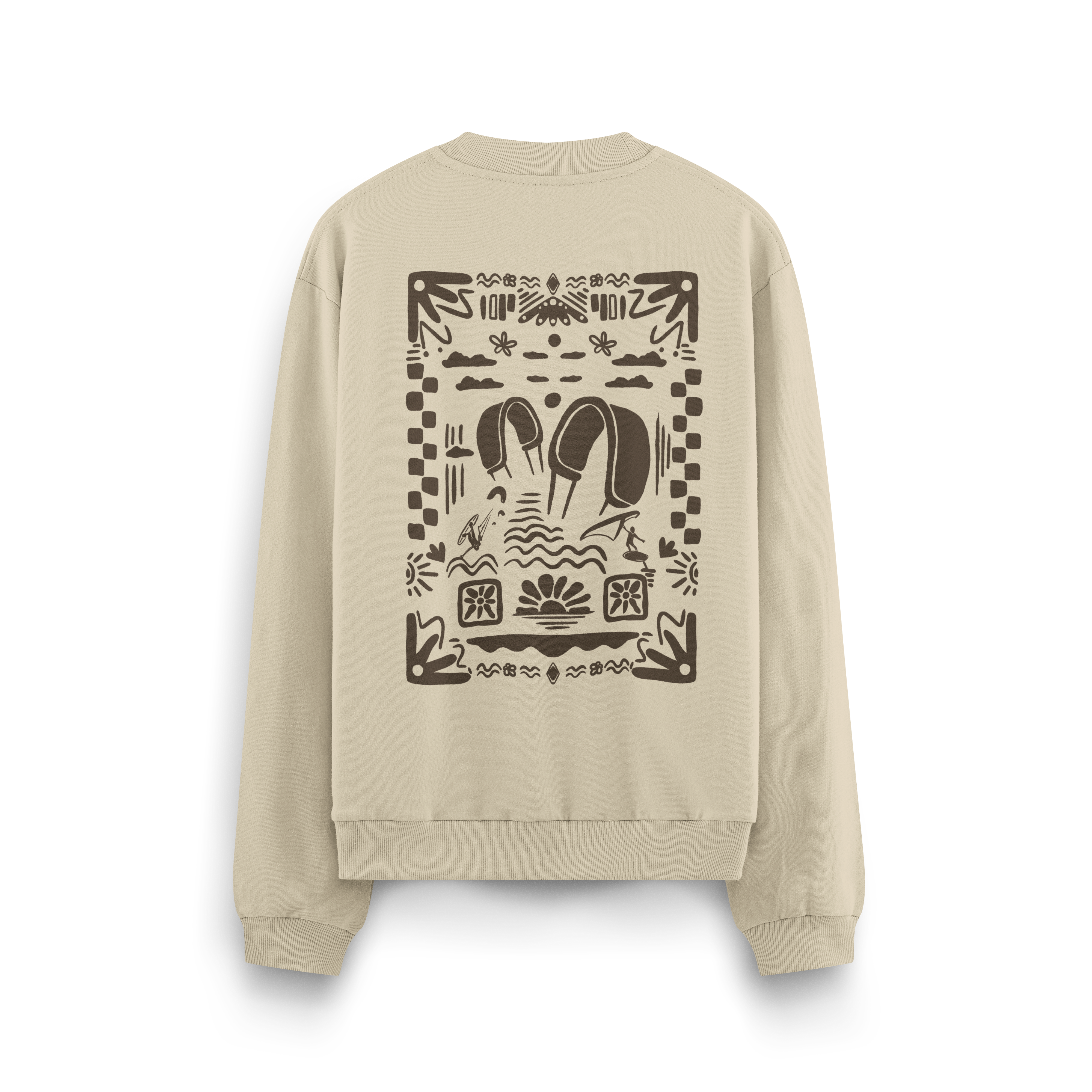 Boho Beach Crewneck Oversized