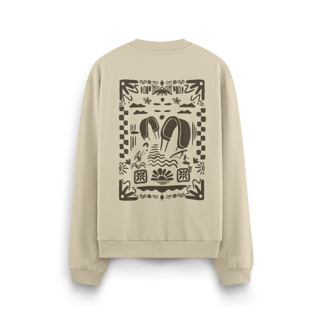 Boho Beach Crewneck Oversized
