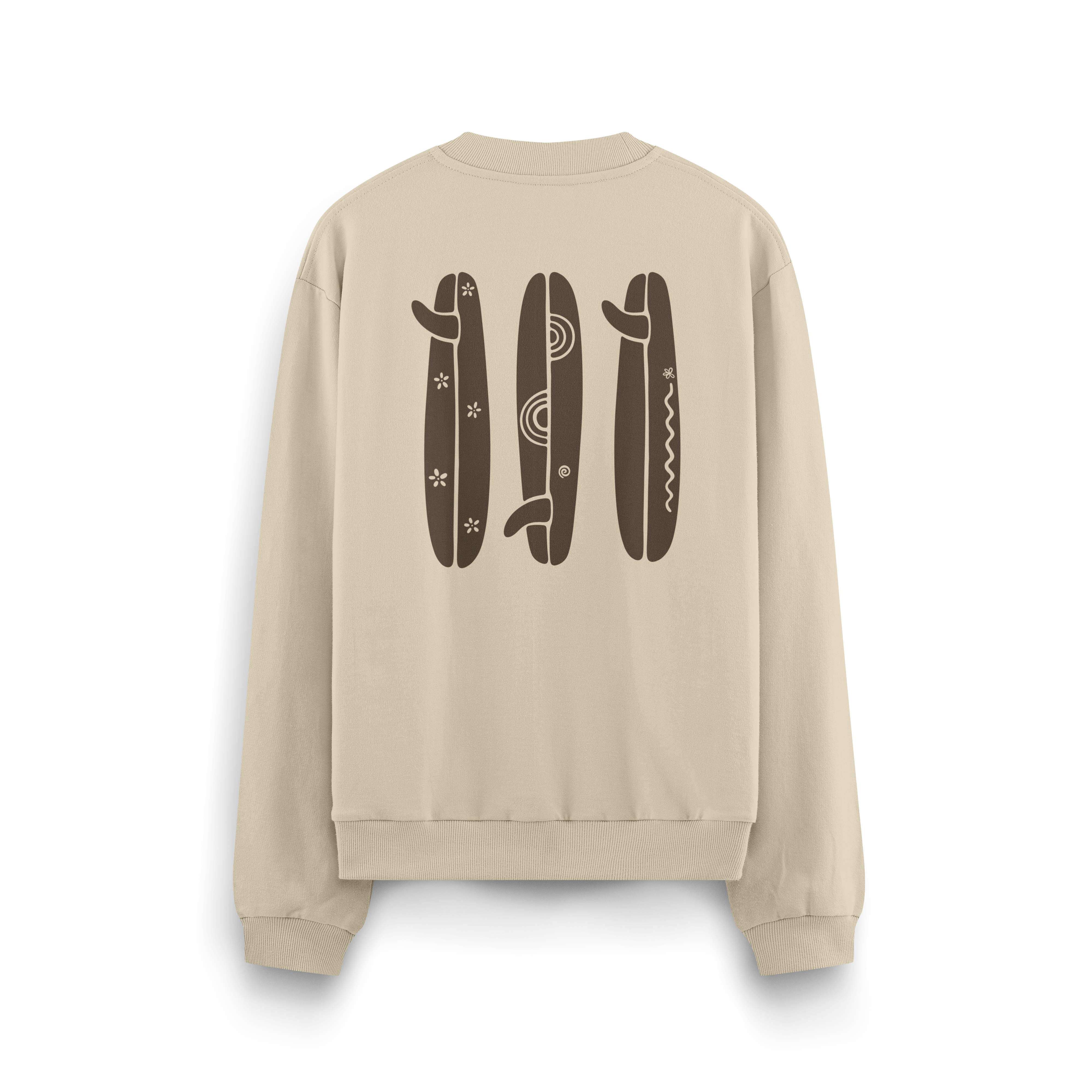 Boho Surfboard Crewneck Oversized