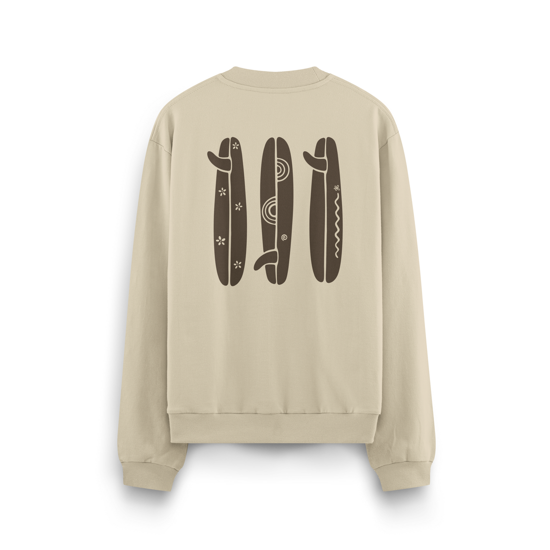 Boho Surfboard Crewneck Oversized
