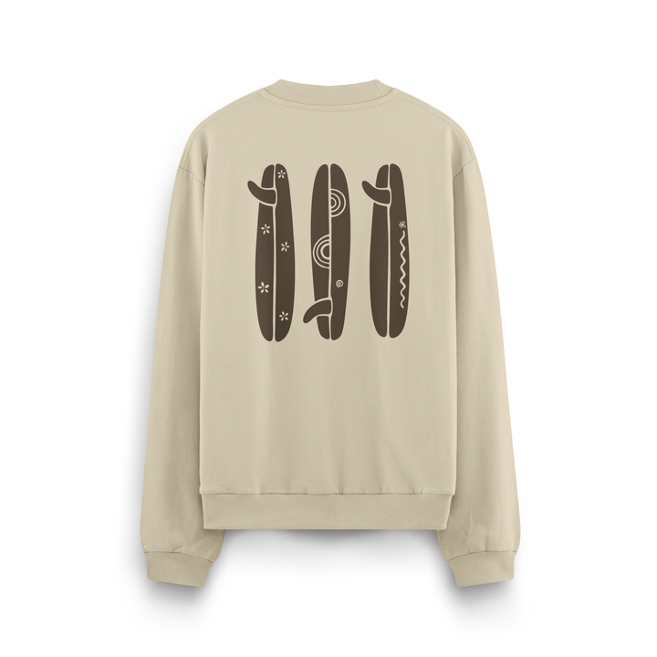 Boho Surfboard Crewneck Oversized