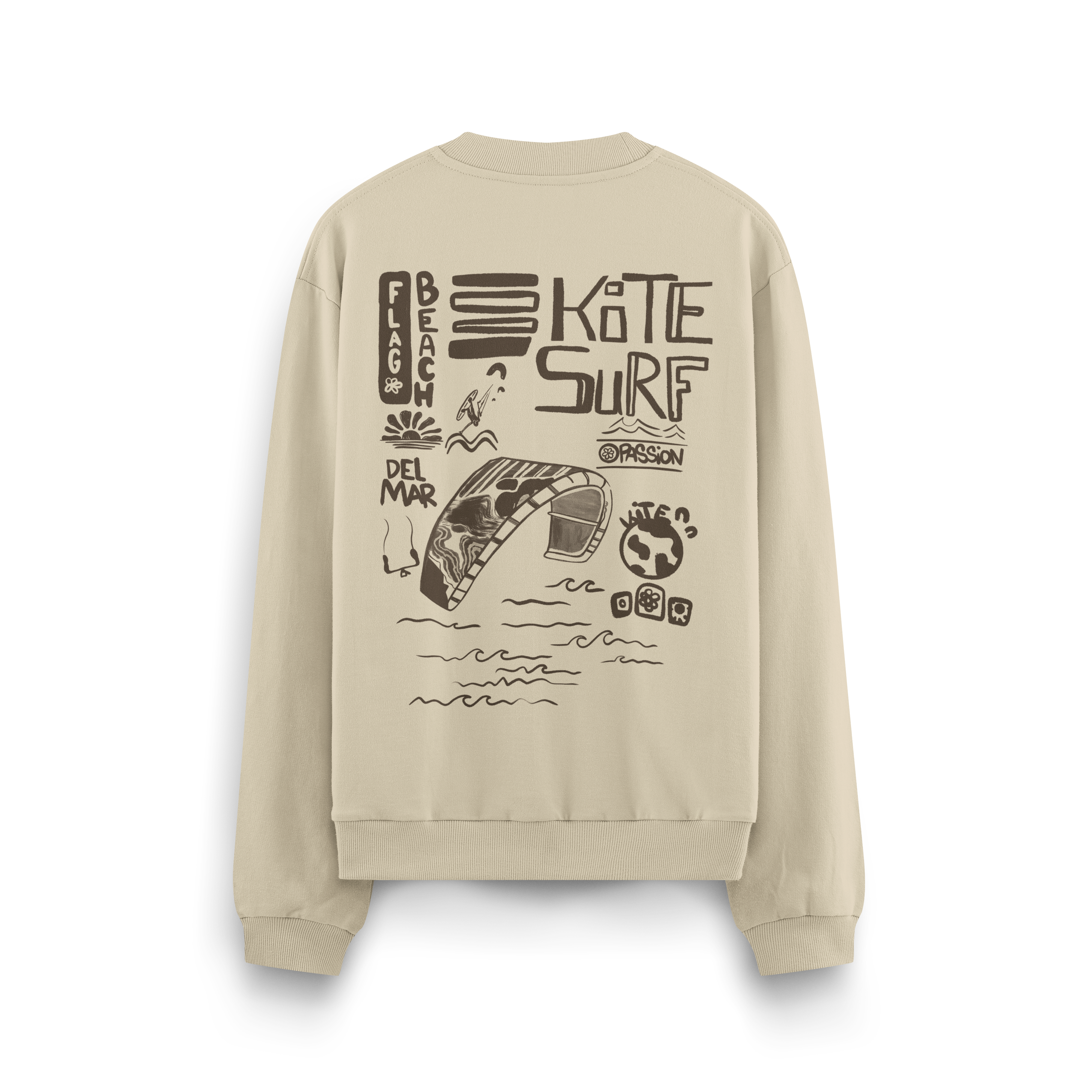 Flag Beach Crewneck Oversized