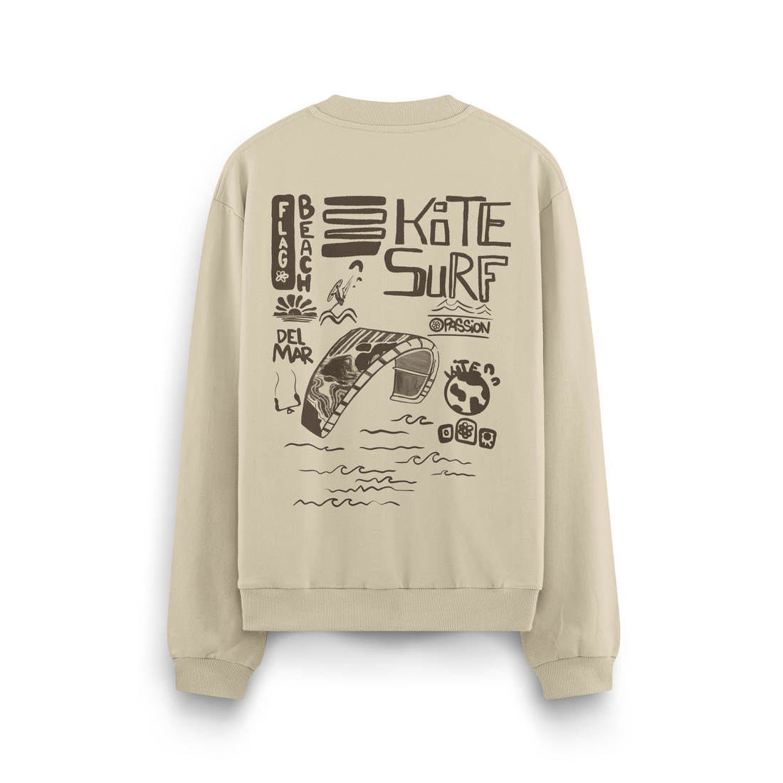 Flag Beach Crewneck Oversized