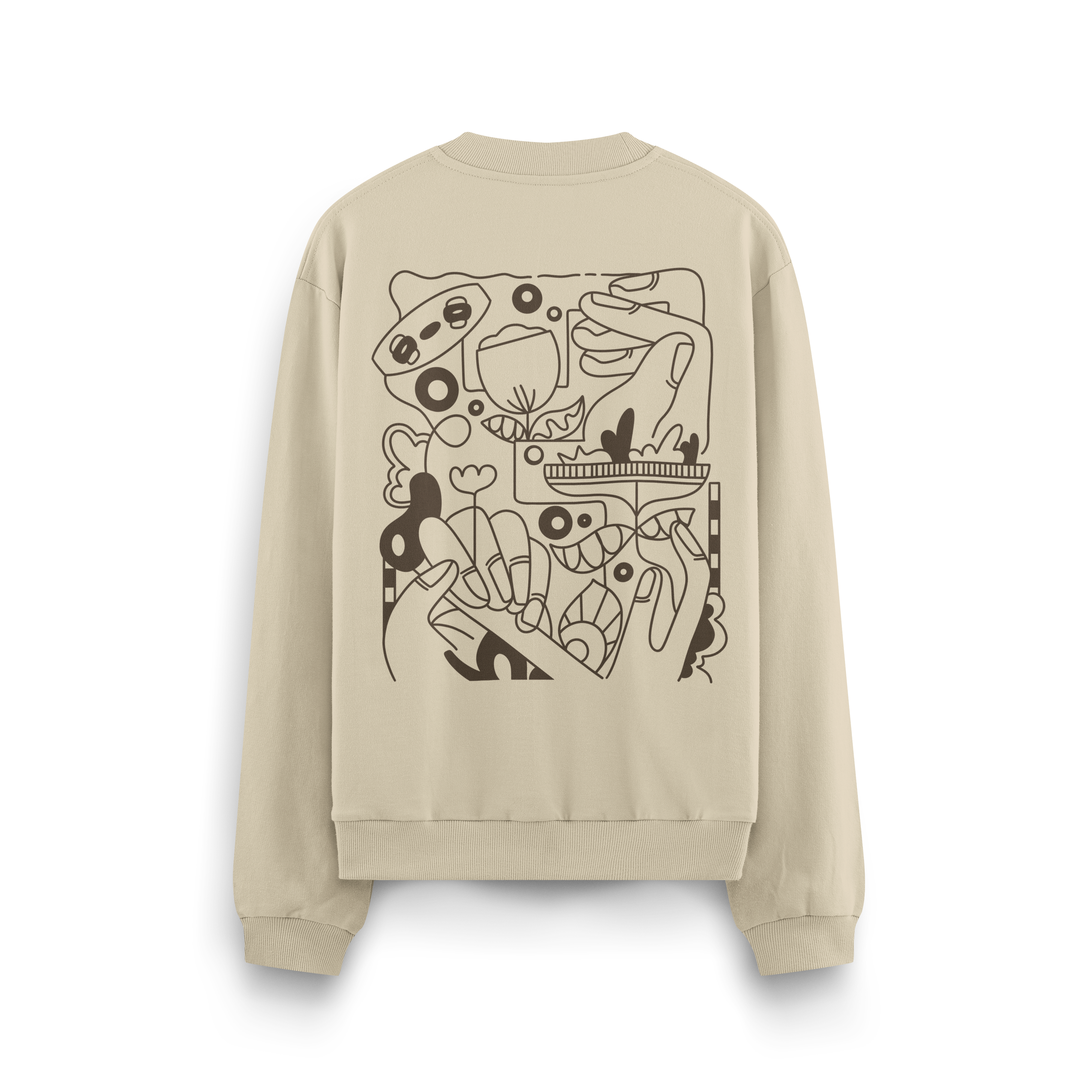 Kite Line Art Crewneck Oversized