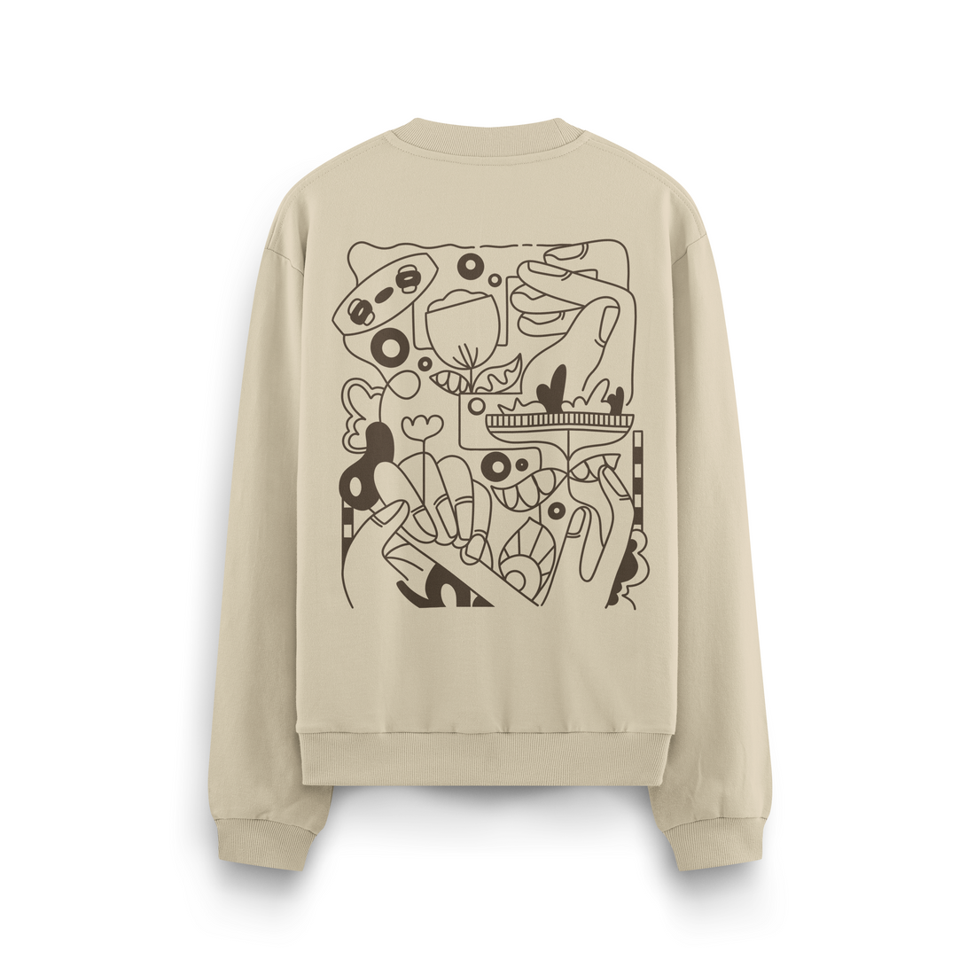 Kite Line Art Crewneck Oversized