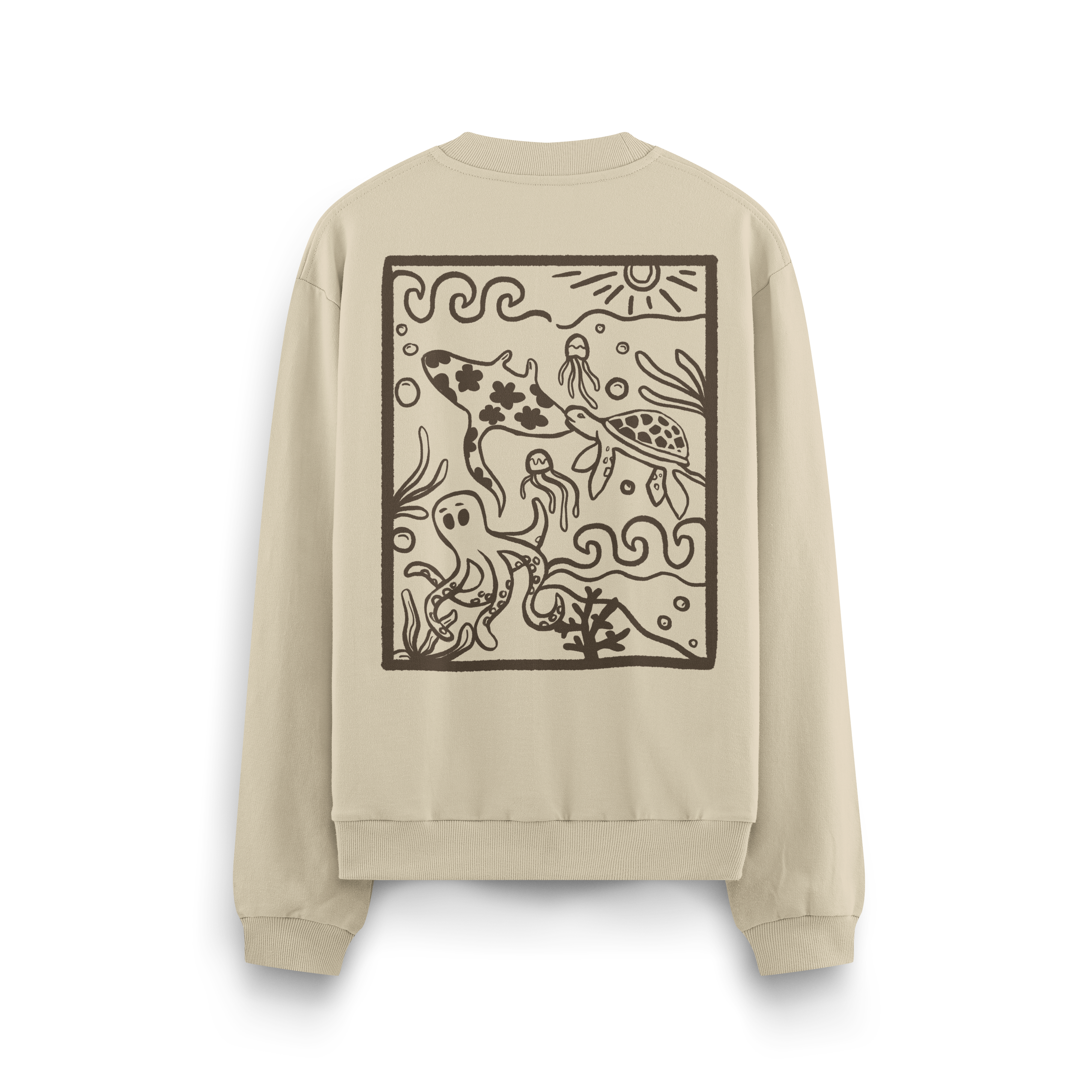 Ocean Creatures Crewneck Oversized
