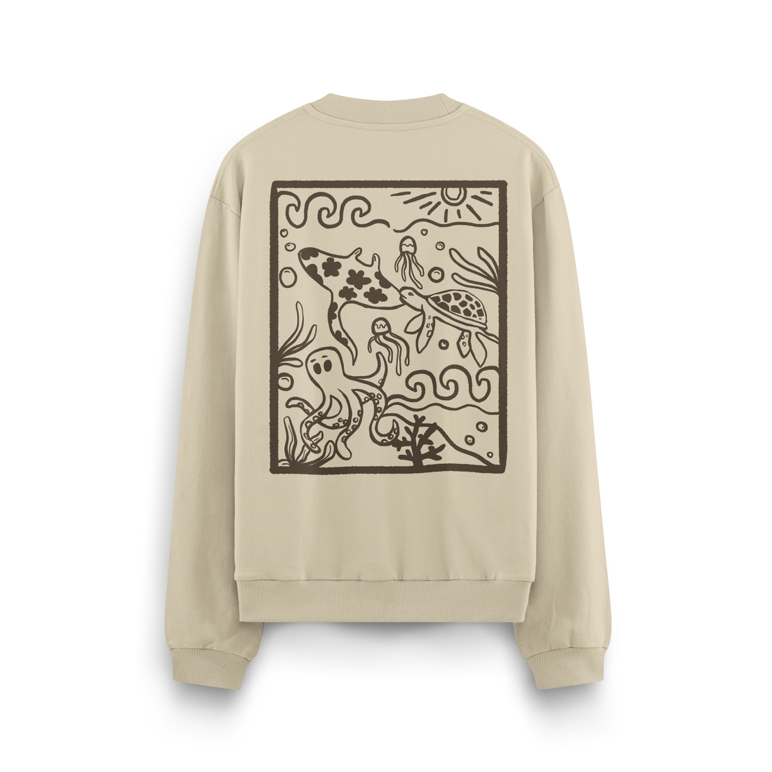 Ocean Creatures Crewneck Oversized
