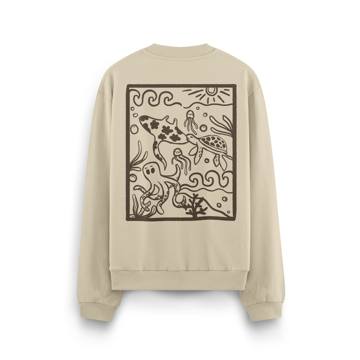 Ocean Creatures Crewneck Oversized