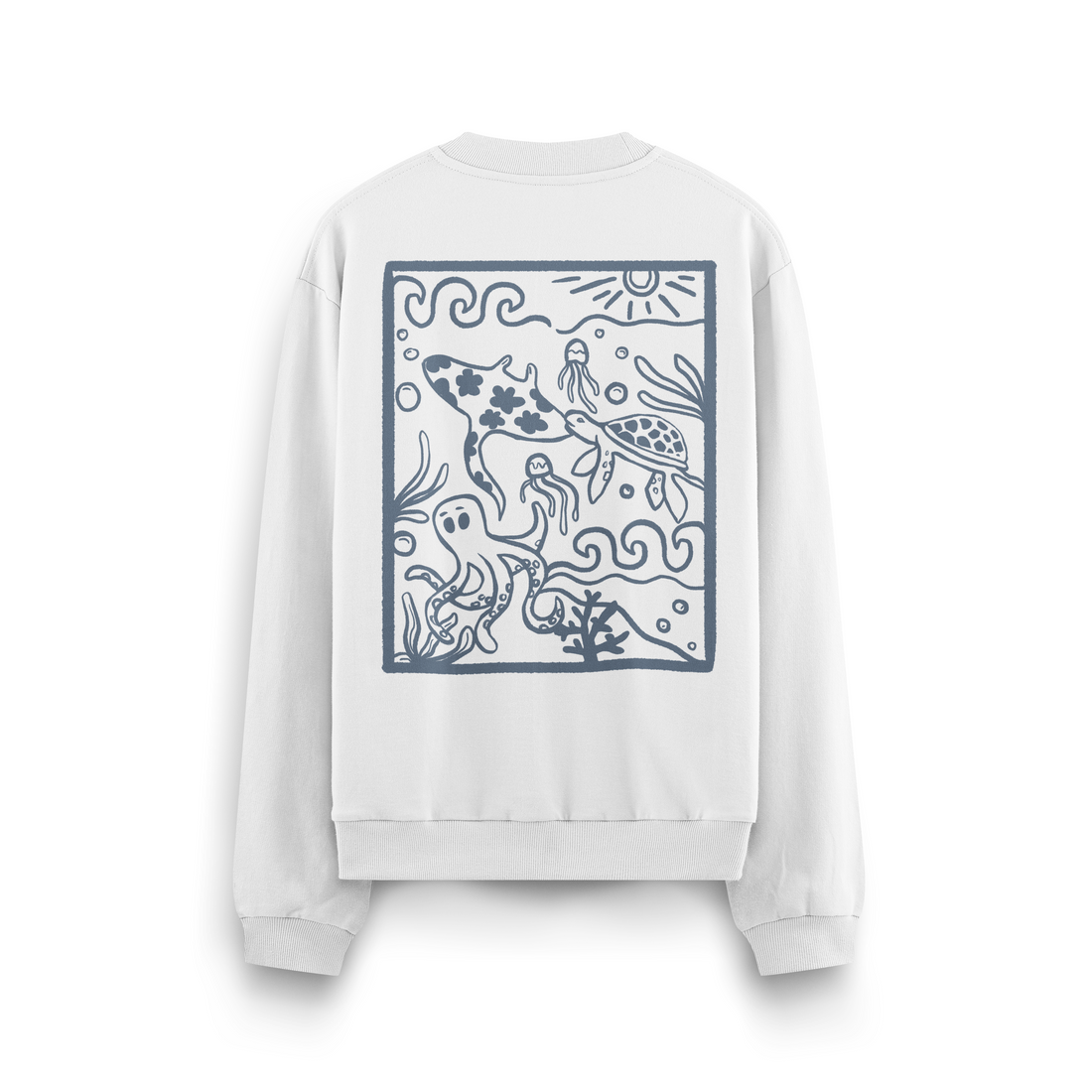 Ocean Creatures Crewneck Oversized
