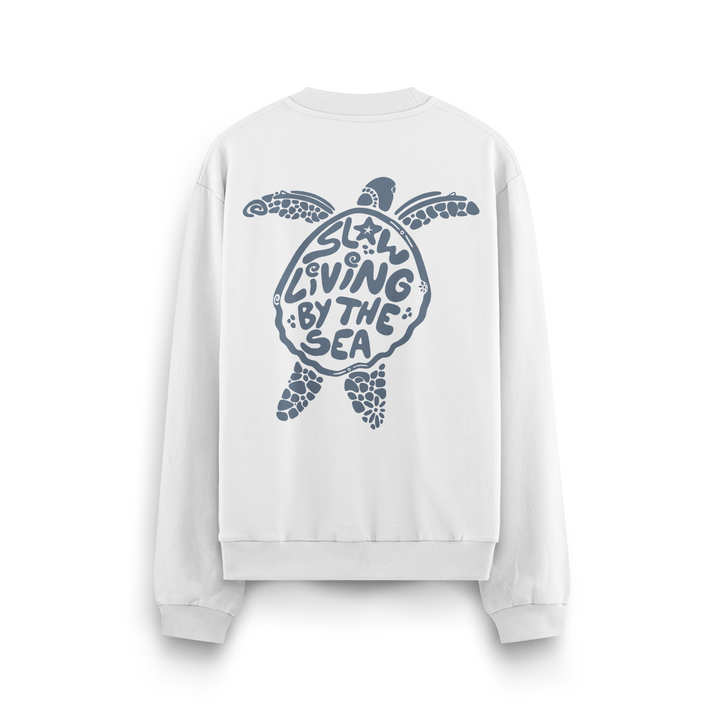 Slow Living By The Sea Crewneck Oversized