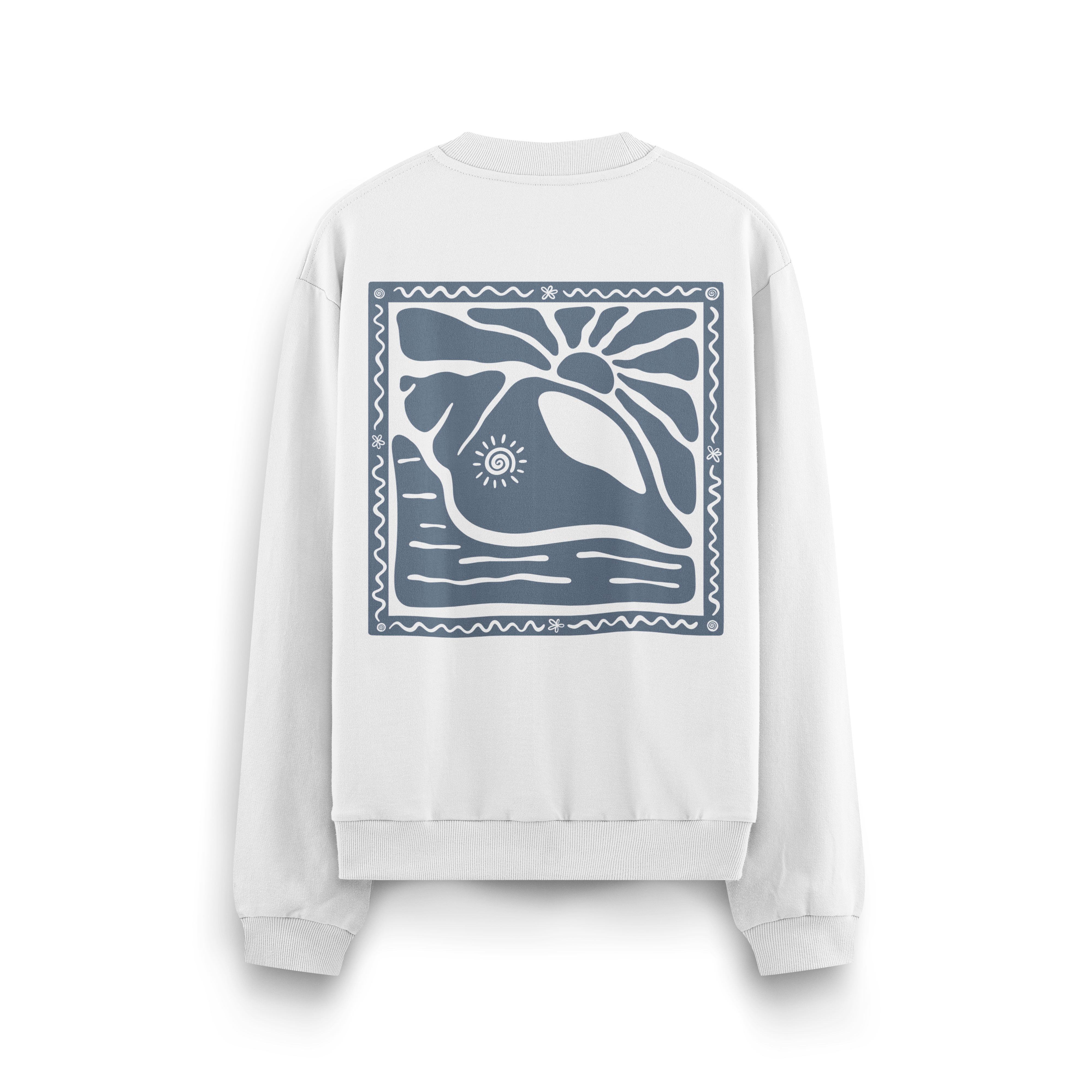Sunny Seashell Crewneck Oversized