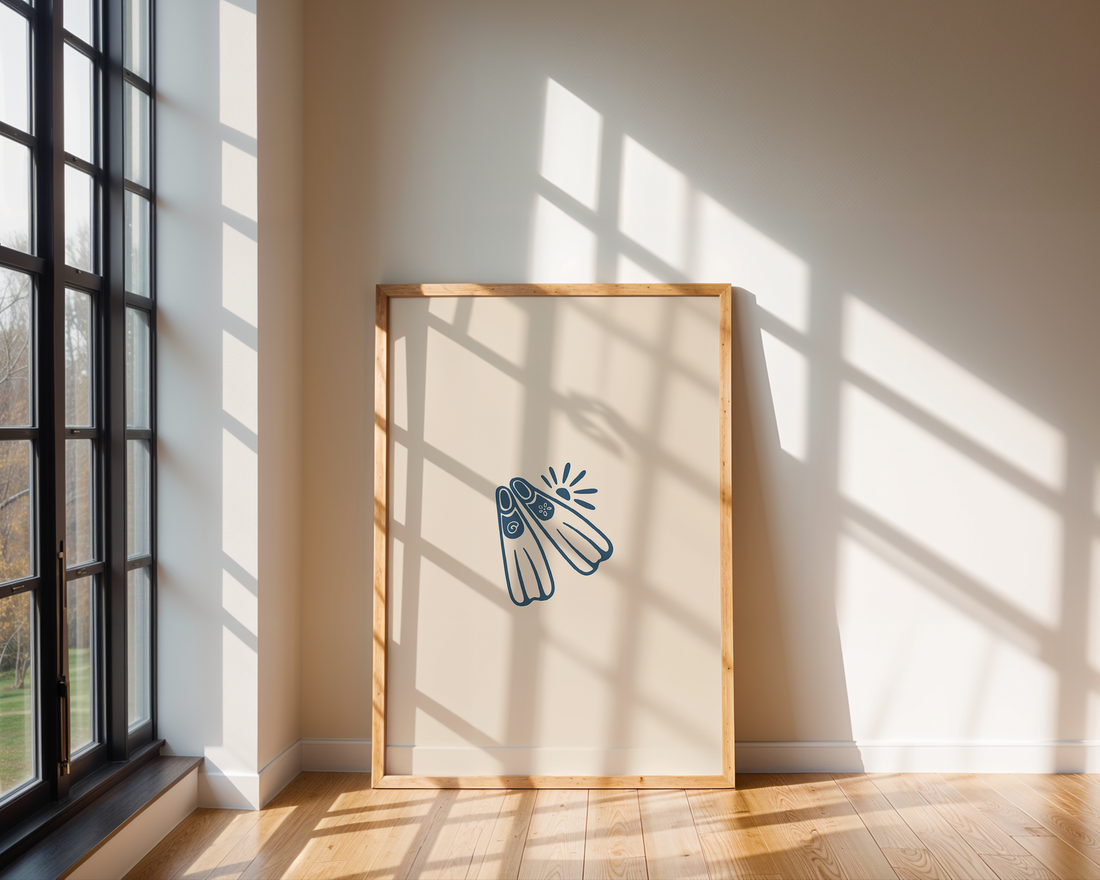 COASTAL DIVING FINS POSTER