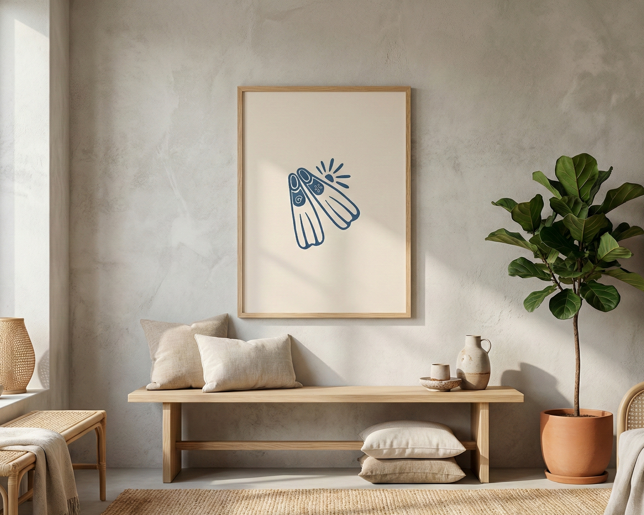 COASTAL DIVING FINS POSTER