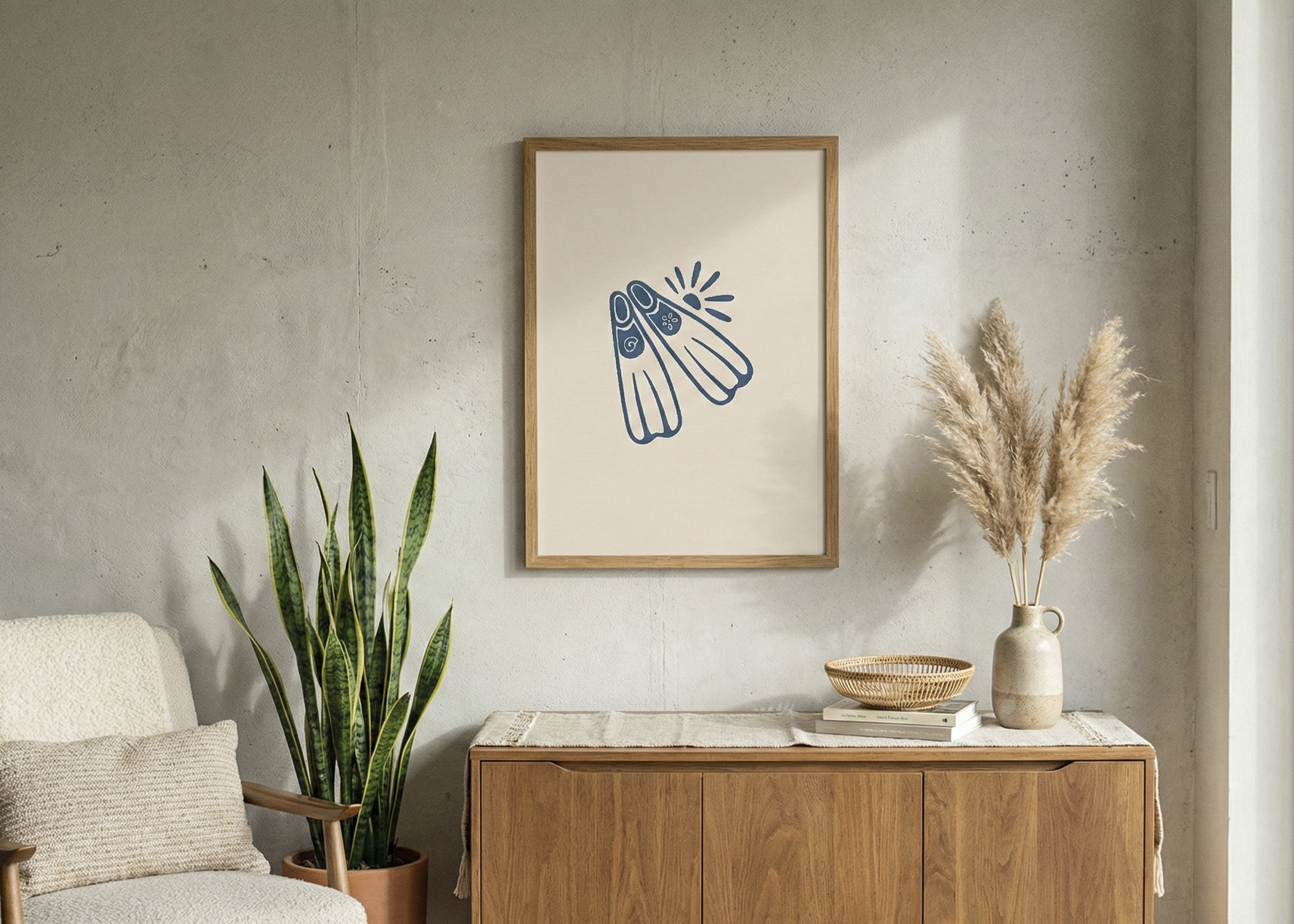 COASTAL DIVING FINS POSTER