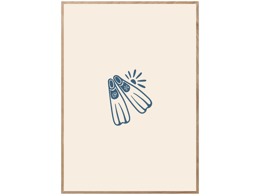 COASTAL DIVING FINS POSTER