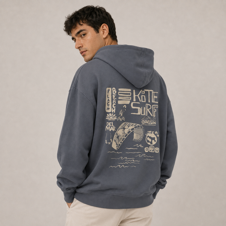 Flag Beach Hoodie Oversized