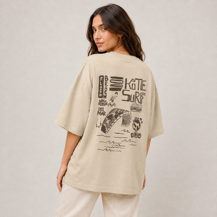 Flag Beach Oversized T-Shirt