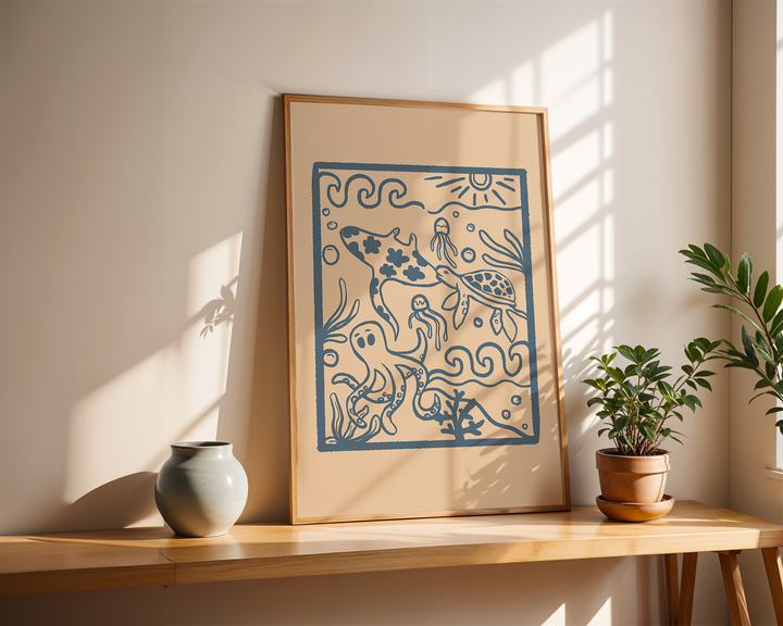 OCEAN CREATURES POSTER