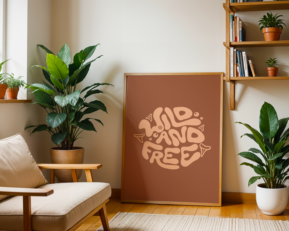WILD AND FREE CIRCLE POSTER