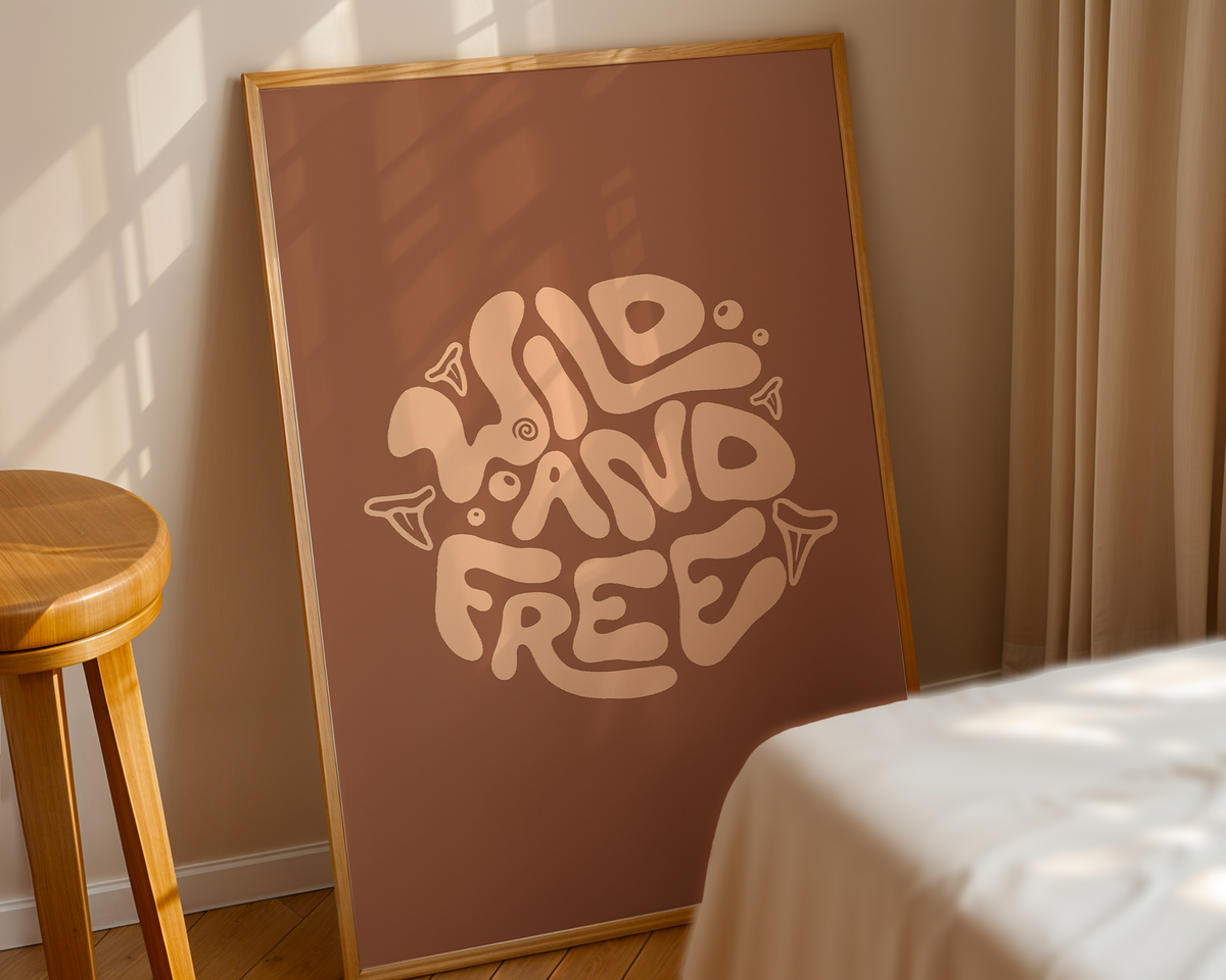 WILD AND FREE CIRCLE POSTER