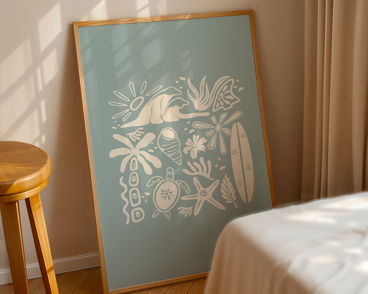 BEACHY VIBES POSTER