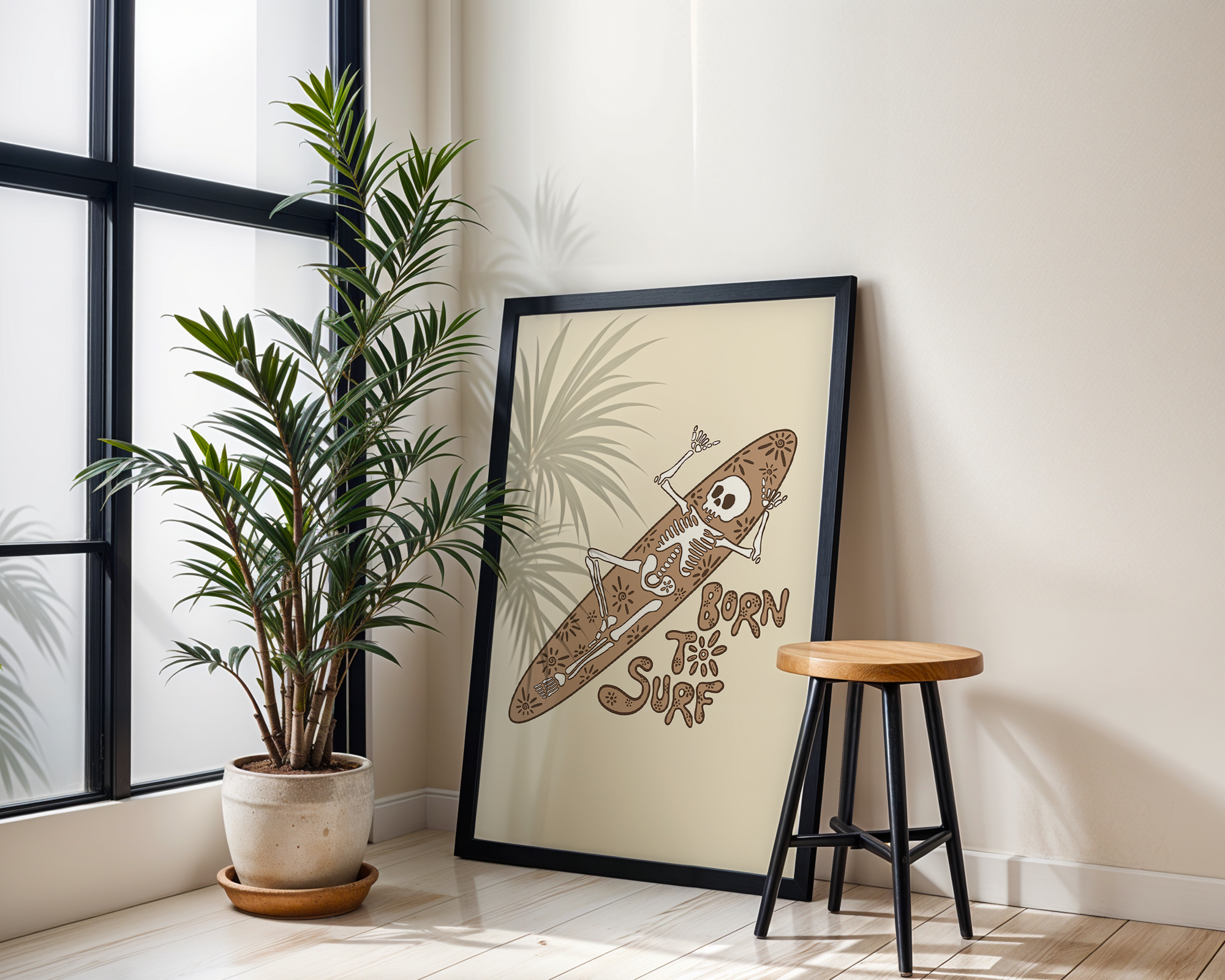 BORN TO SURF POSTER