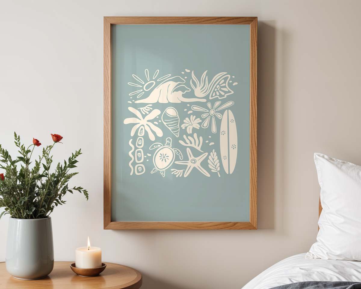 BEACHY VIBES POSTER