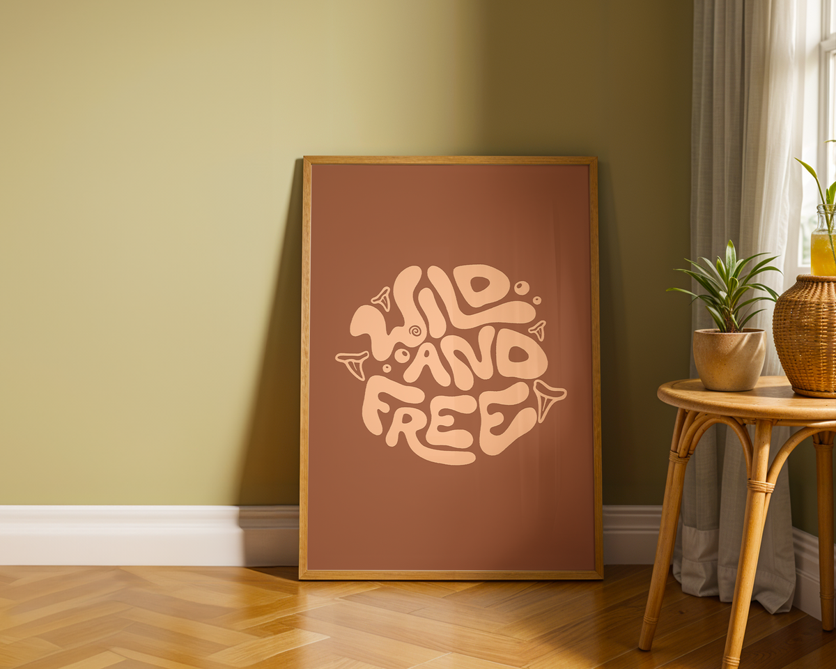 WILD AND FREE CIRCLE POSTER