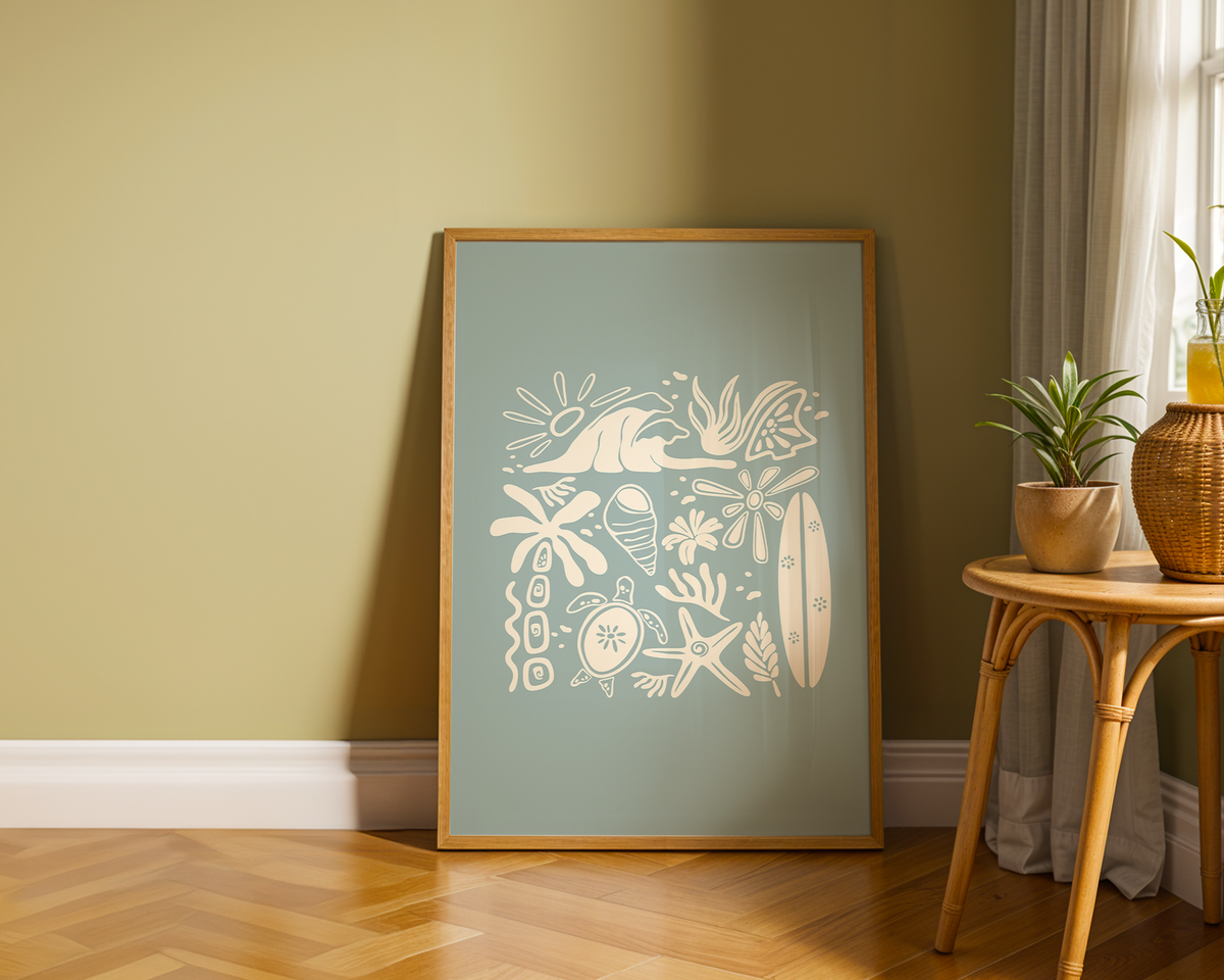 BEACHY VIBES POSTER