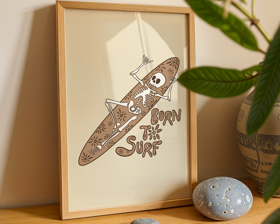 BORN TO SURF POSTER
