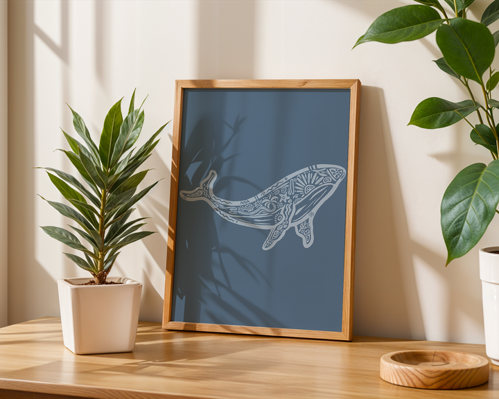 WHALE BOHO POSTER