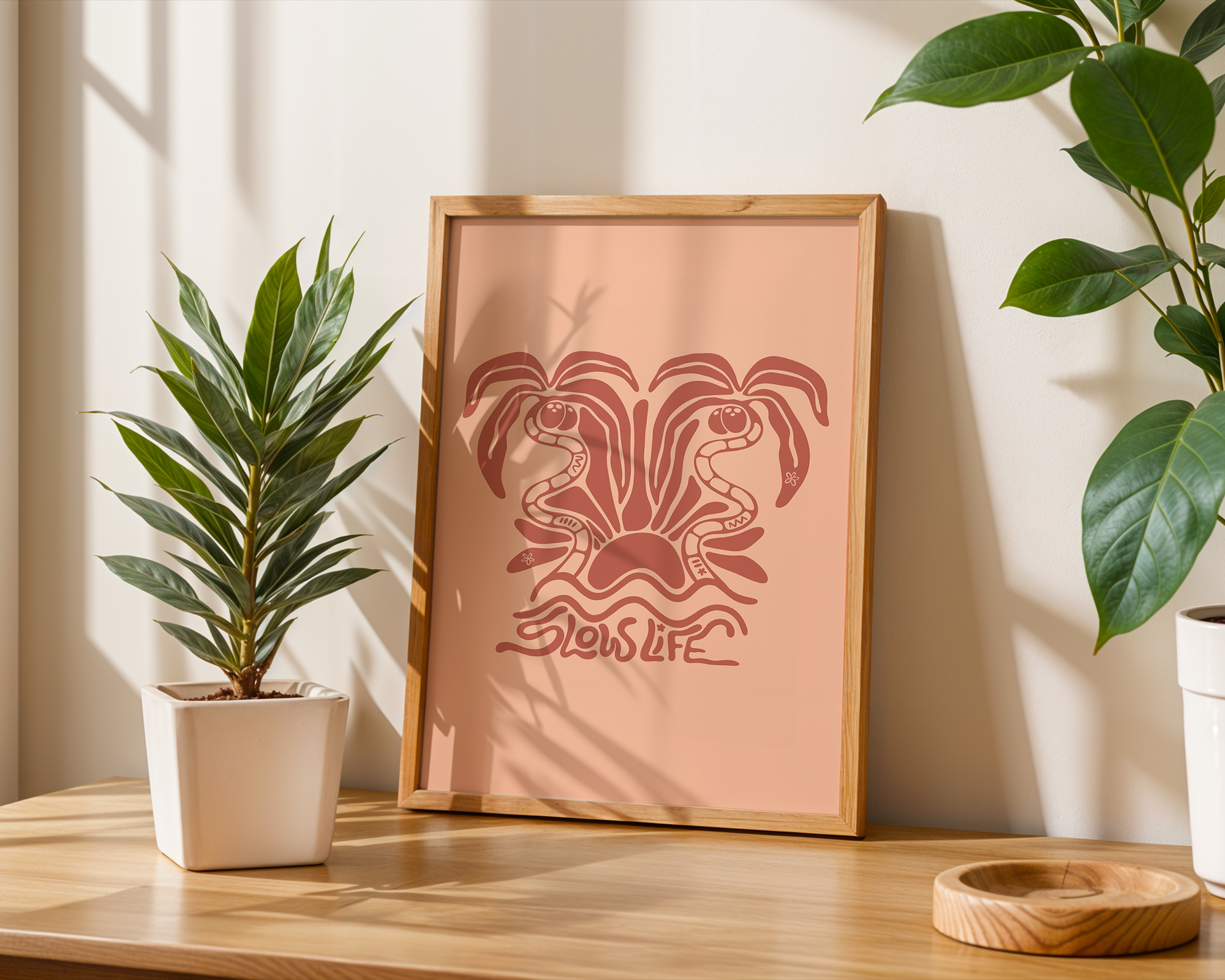 SLOW LIFE PALMS POSTER